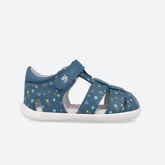 Sandalias Barefoot Bebé Garvalín 262327A Azules ierre Adherente