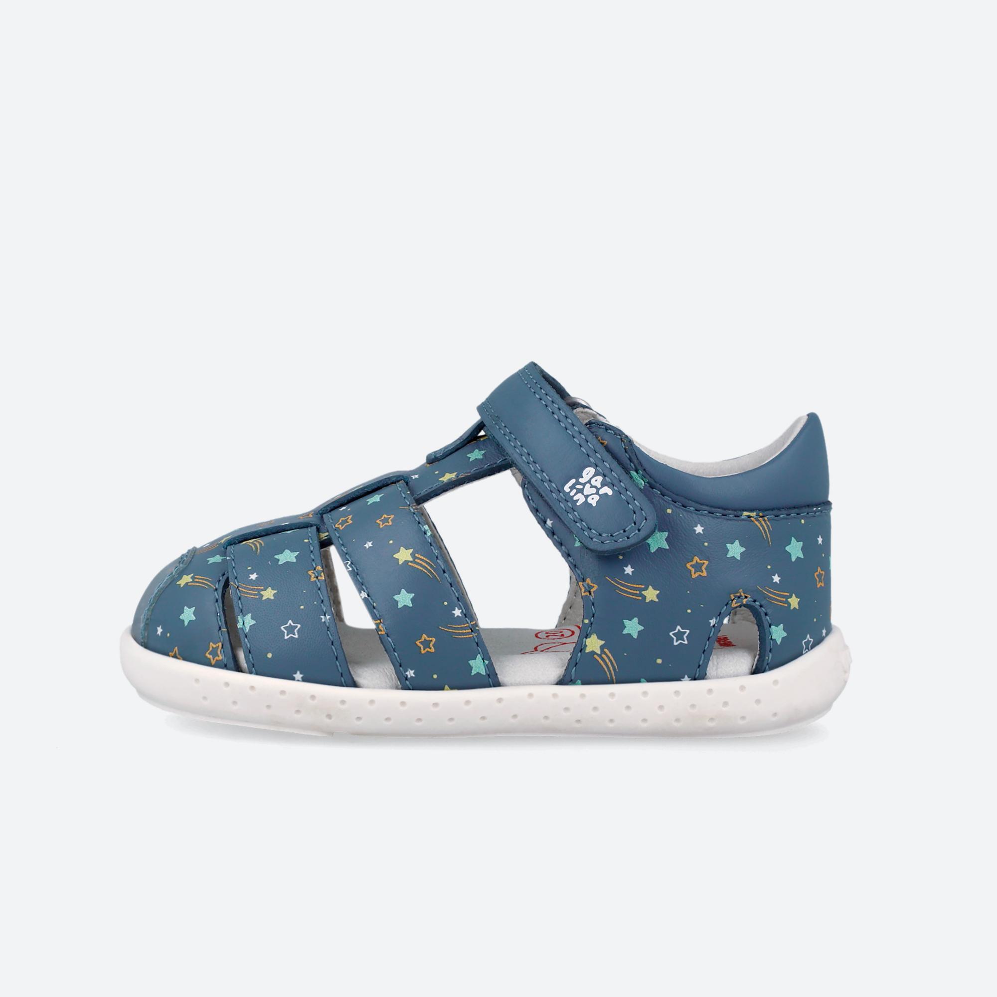 Sandalias Barefoot Bebé Garvalín 262327A Azules ierre Adherente 6/7