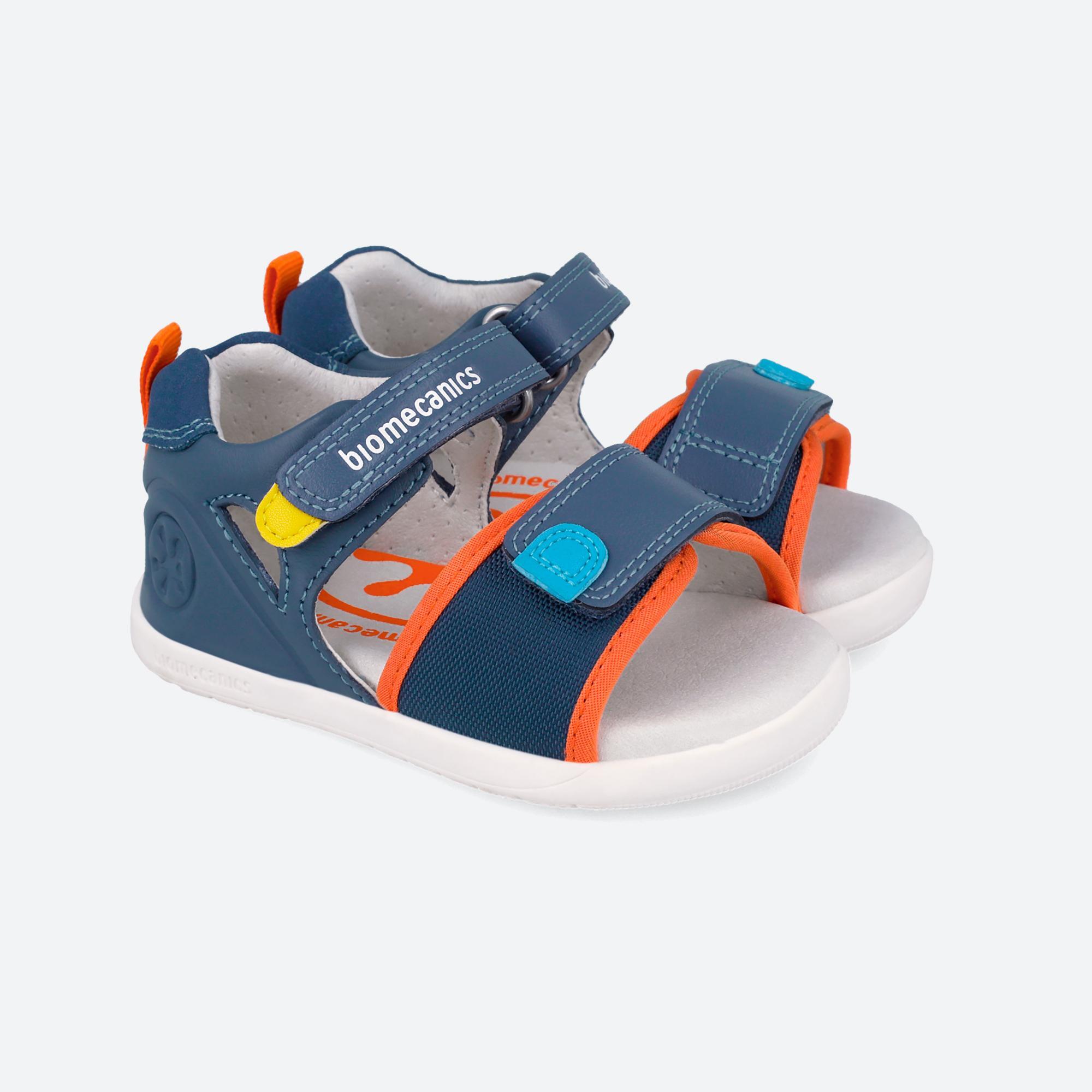 Sandalias Barefoot Bebé Biomecanics 262170A Azules Cierre Adherente 2/7