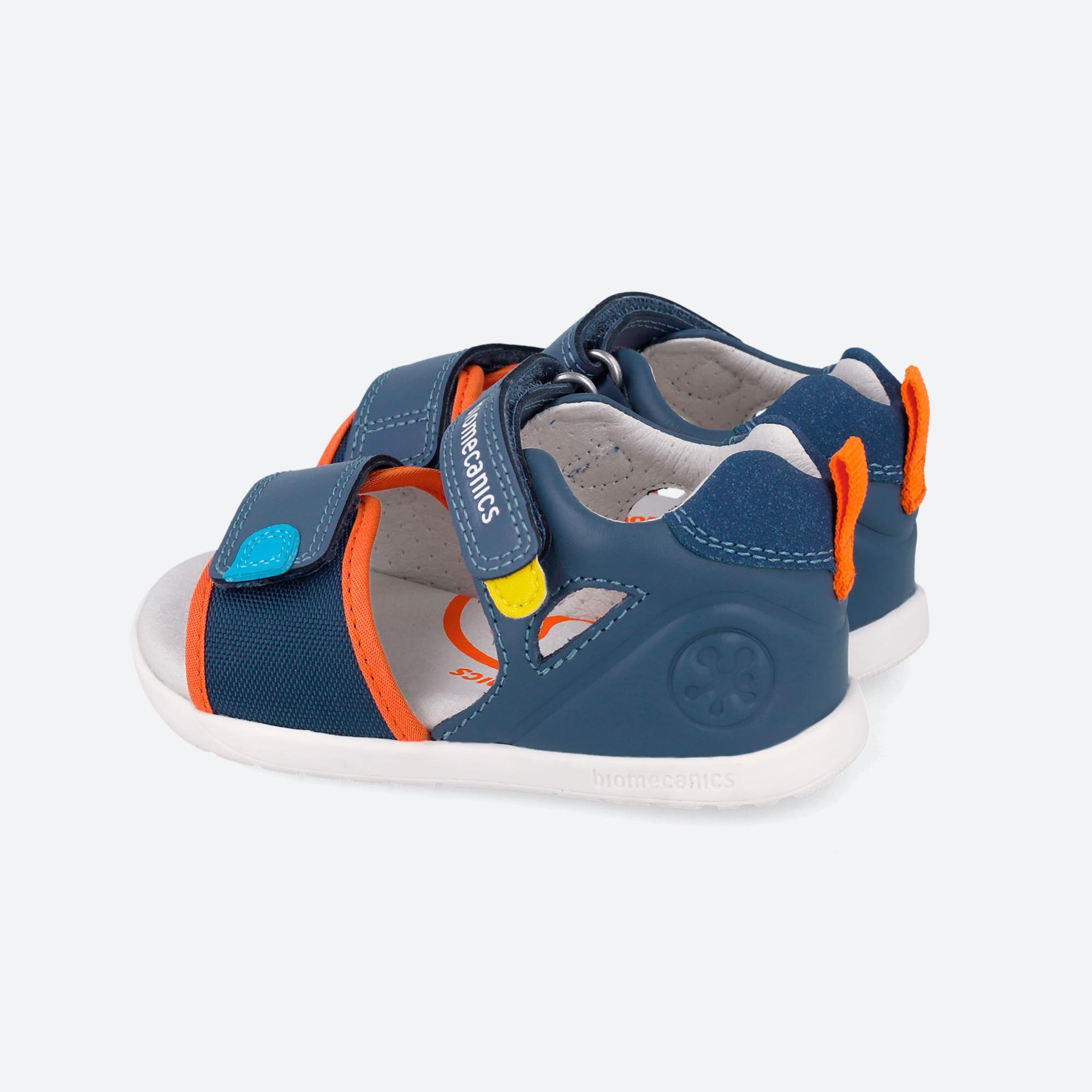 Sandalias Barefoot Bebé Biomecanics 262170A Azules Cierre Adherente 5/7