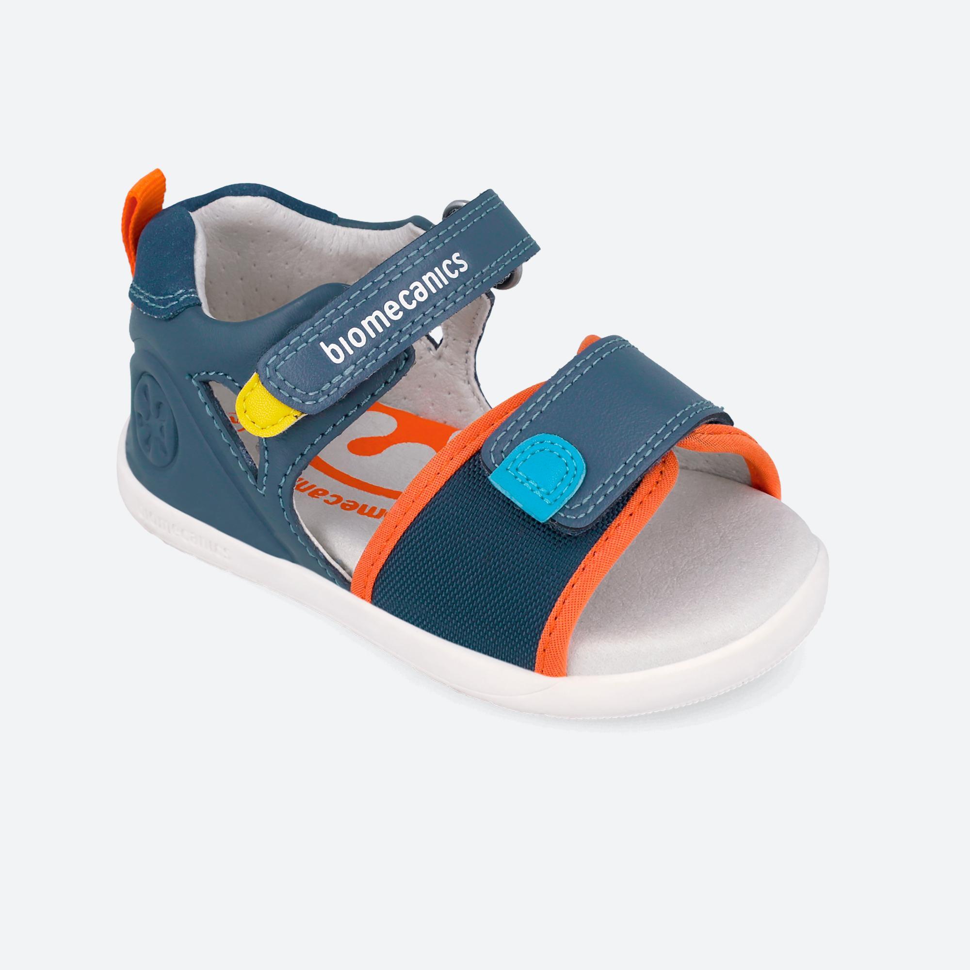 Sandalias Barefoot Bebé Biomecanics 262170A Azules Cierre Adherente 4/7