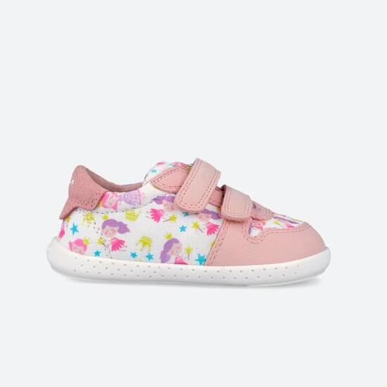Zapatillas Barefoot Bebé Garvalín 262338B Rosas Cierre Adherente