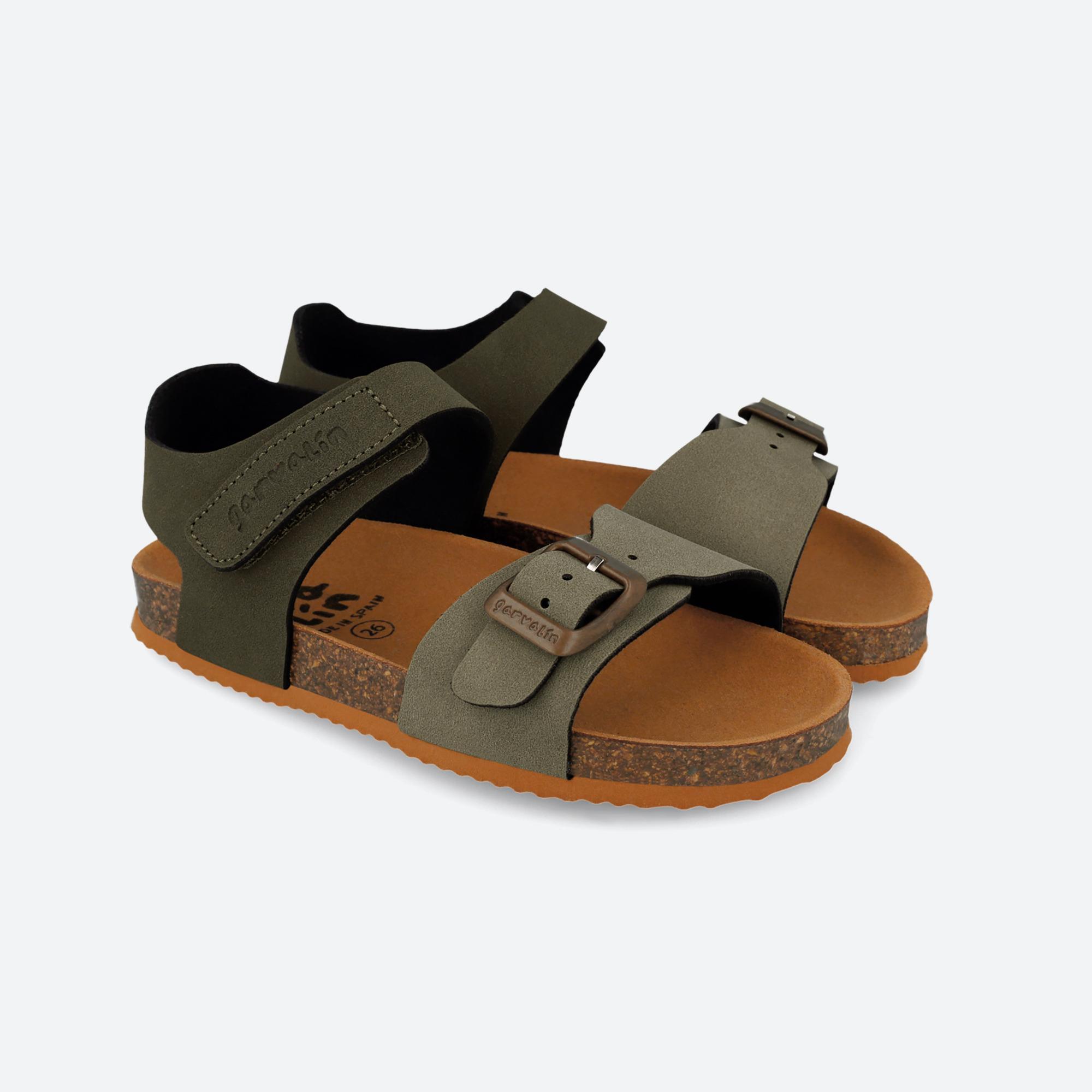 Sandalias Niño Garvalín 262471B Khakis Cierre Adherente 2/6