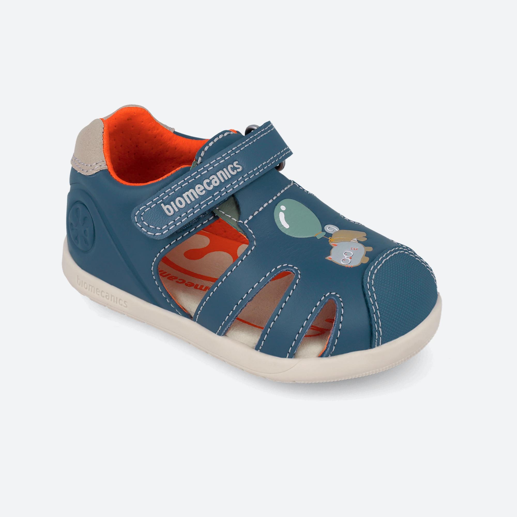 Sandalias Barefoot Bebé Biomecanics 262167A Azules Cierre Adherente 4/7