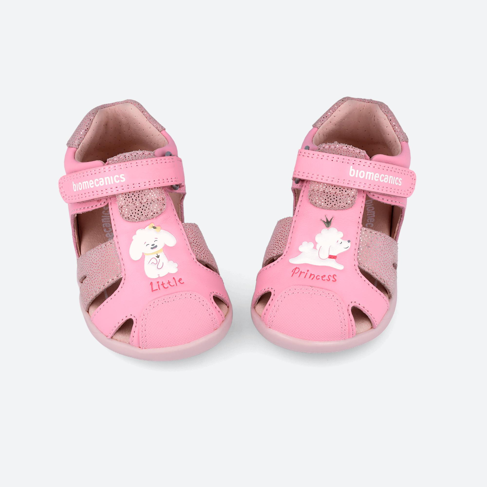 Sandálias Barefoot Bebé Biomecanics 262160a em Rosa com Velcro 7/7