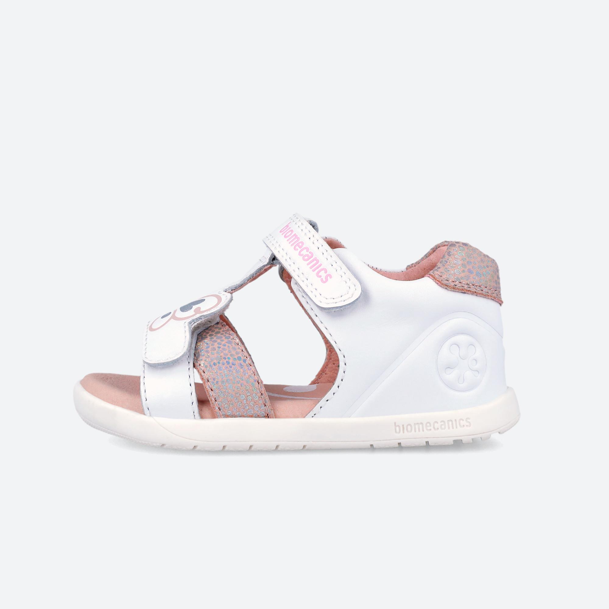 Sandálias Barefoot Bebé Biomecanics 262162b em Branco com Velcro 5/7