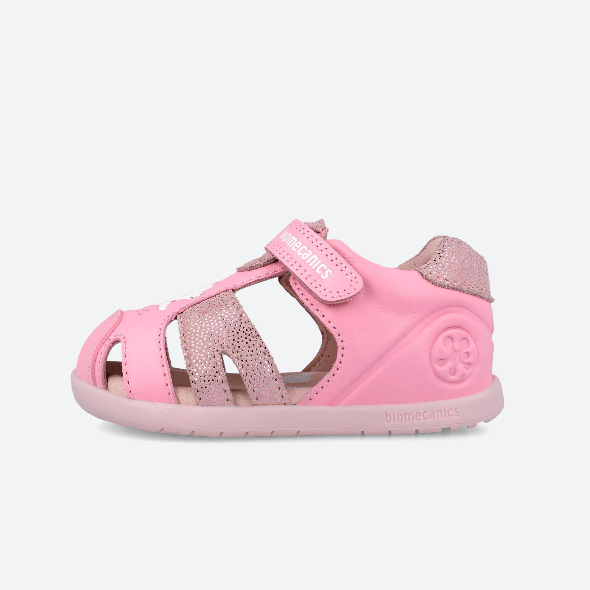 Sandálias Barefoot Bebé Biomecanics 262160a em Rosa com Velcro 6/7