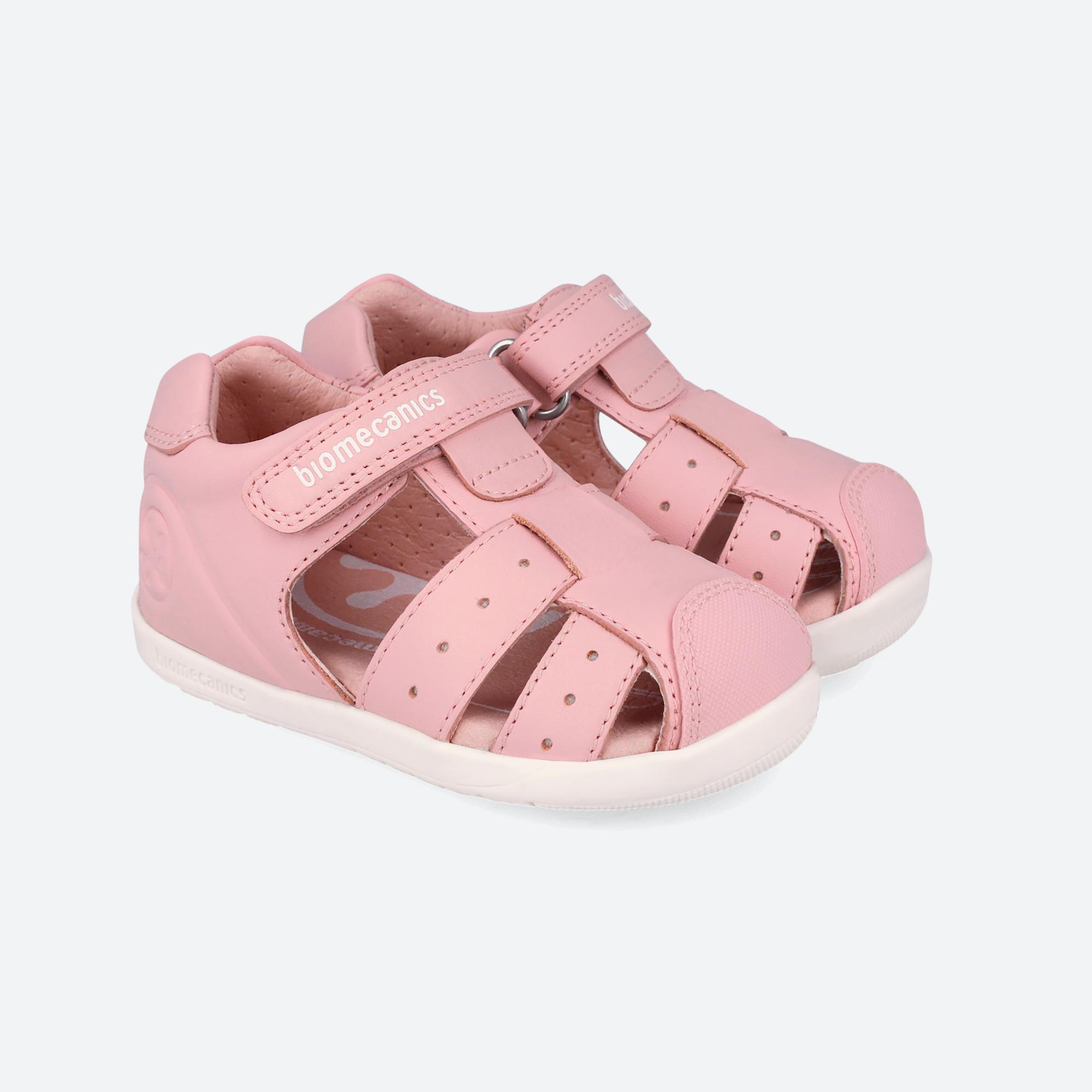 Sandalias Barefoot Bebé Biomecanics 262164B Rosas Cierre Adherente 2/7
