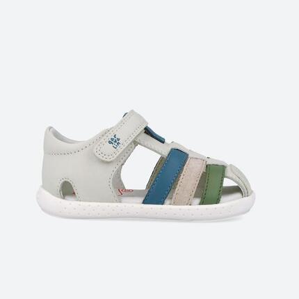Sandalias Barefoot Bebé Garvalín 262325A Azules Cierre Adherente