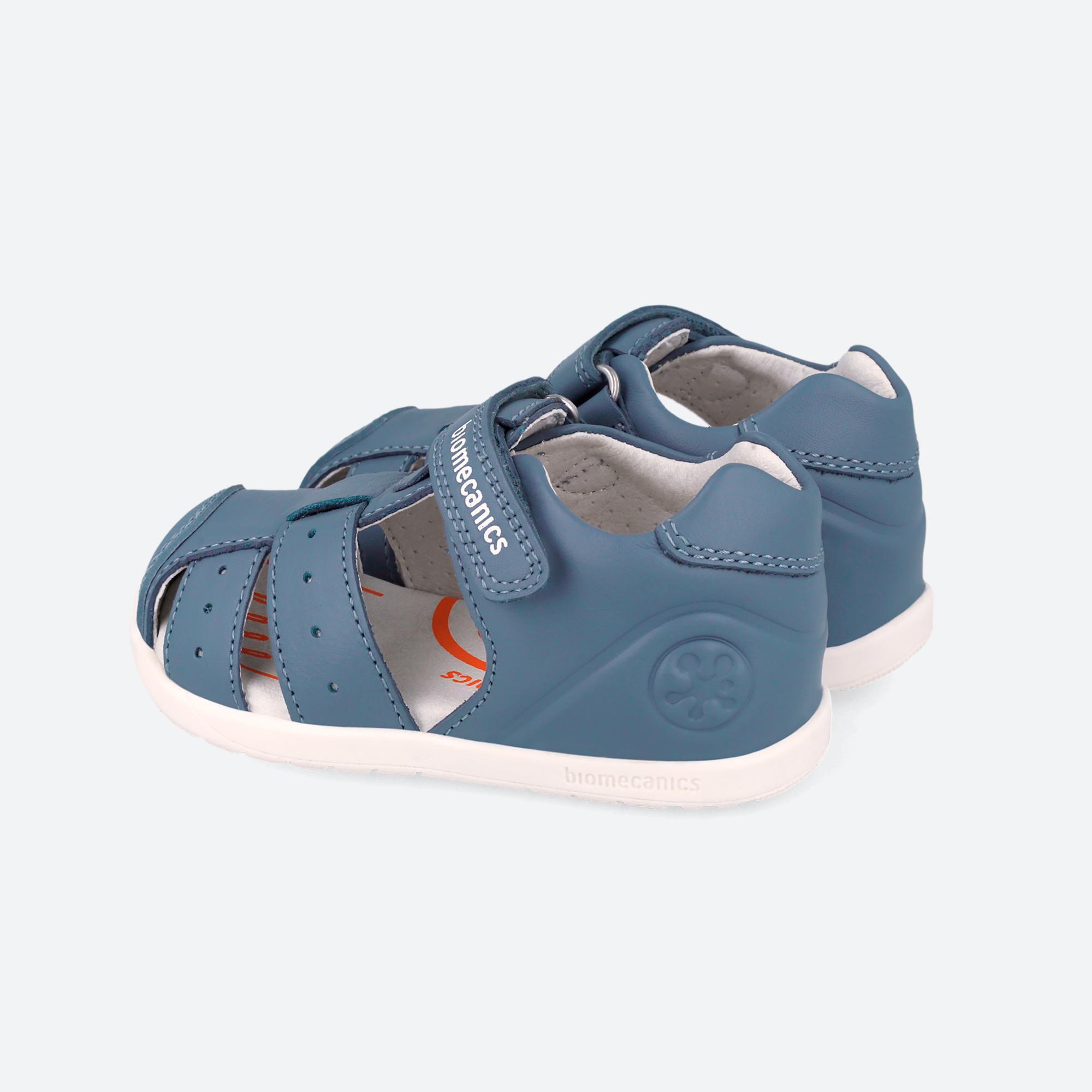Sandálias Barefoot Bebé Biomecanics 262164a em Azul com Velcro 5/7