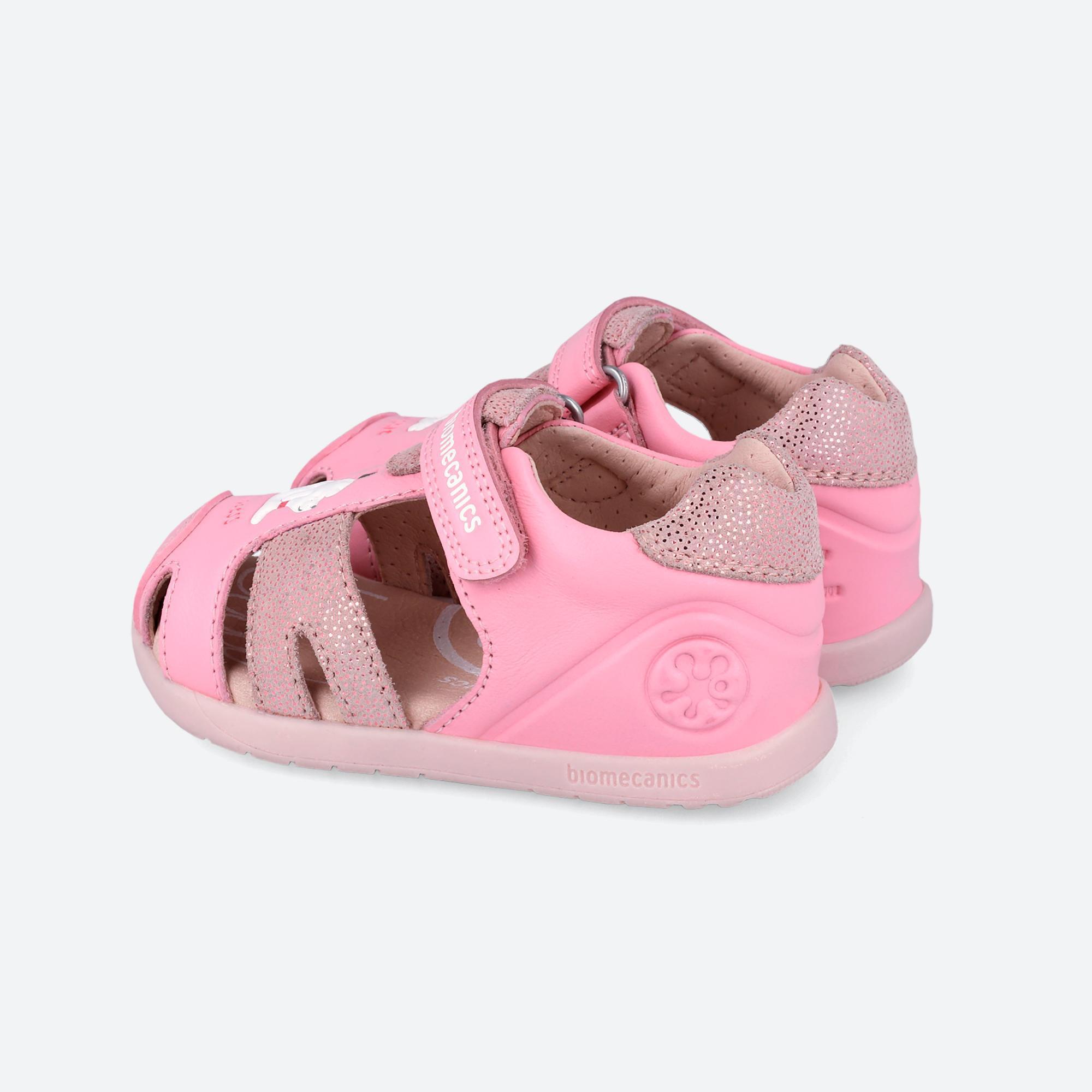 Sandálias Barefoot Bebé Biomecanics 262160a em Rosa com Velcro 5/7