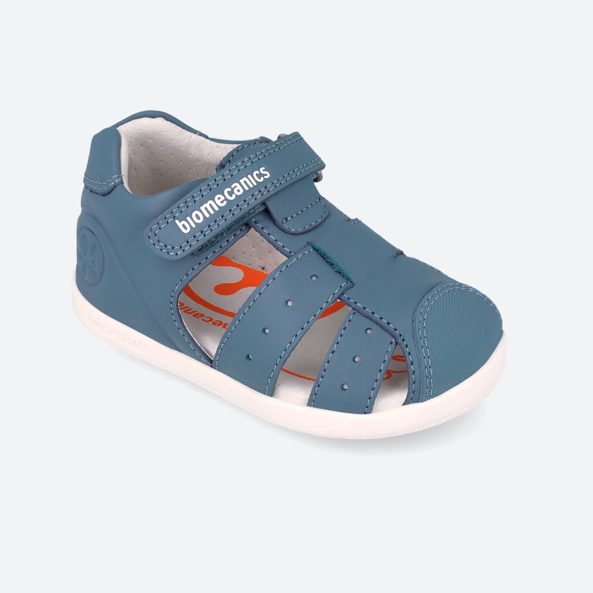 Sandálias Barefoot Bebé Biomecanics 262164a em Azul com Velcro 4/7