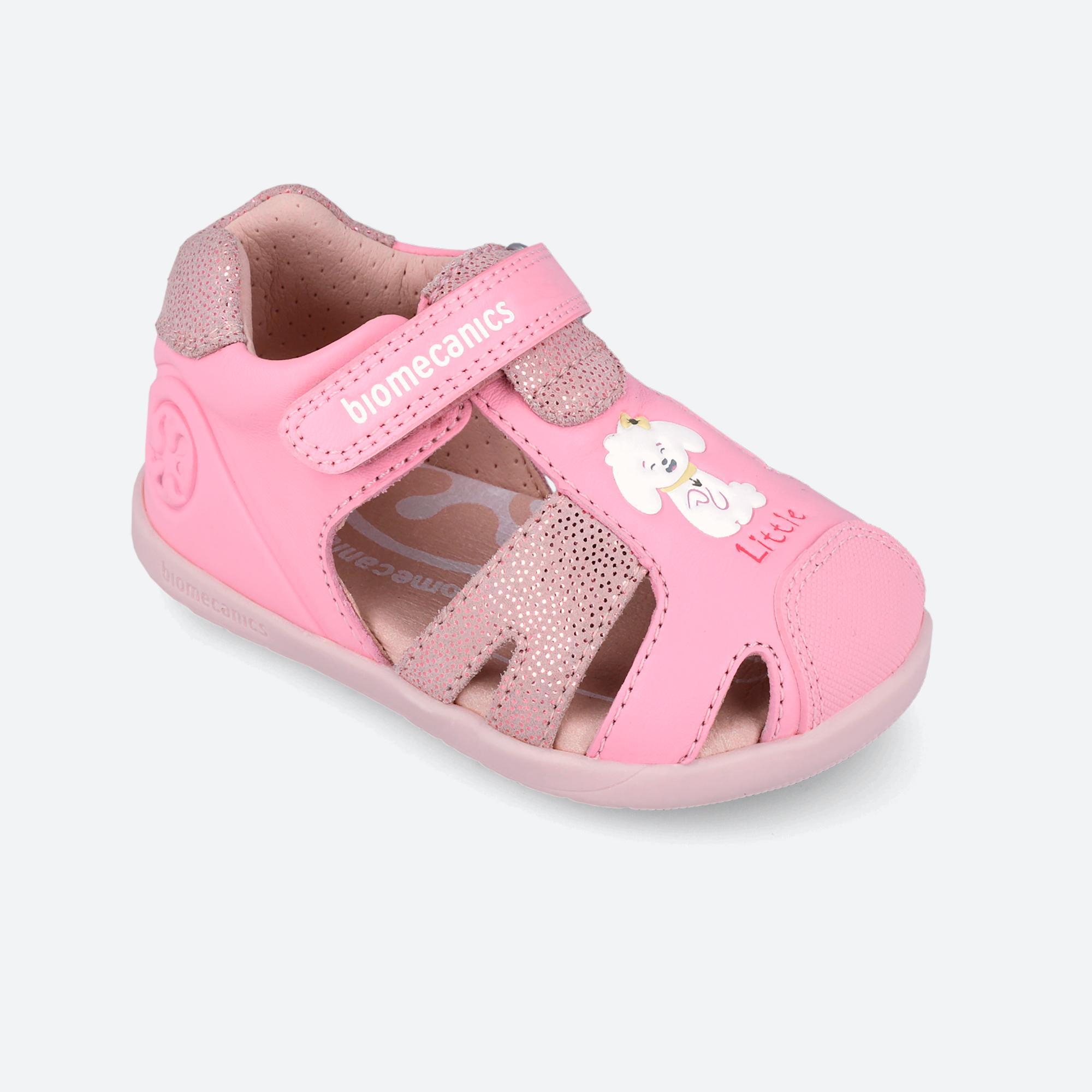 Sandálias Barefoot Bebé Biomecanics 262160a em Rosa com Velcro 4/7