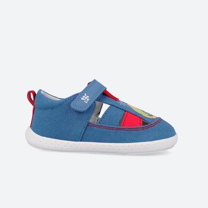 Sandalias Barefoot Bebé Garvalín 262343A Azules Cierre Adherente
