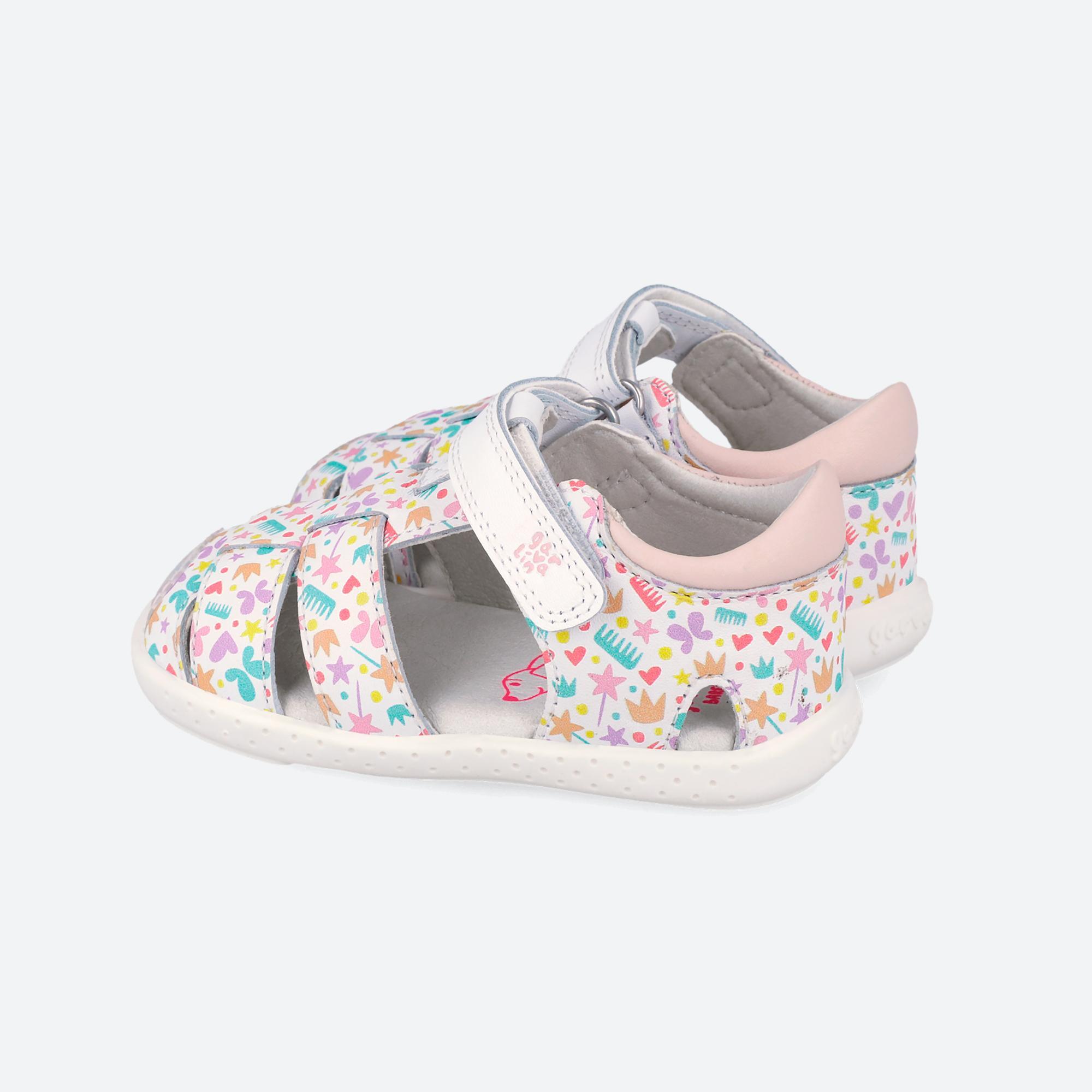 Sandálias Barefoot Bebé Garvalín 262326b Brancas com Velcro 5/7