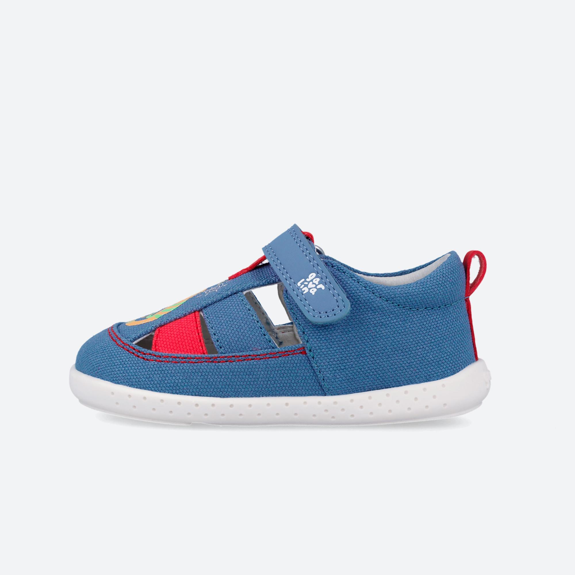 Sandálias Barefoot Bebé Garvalín 262330a em Azul com Velcro 6/7