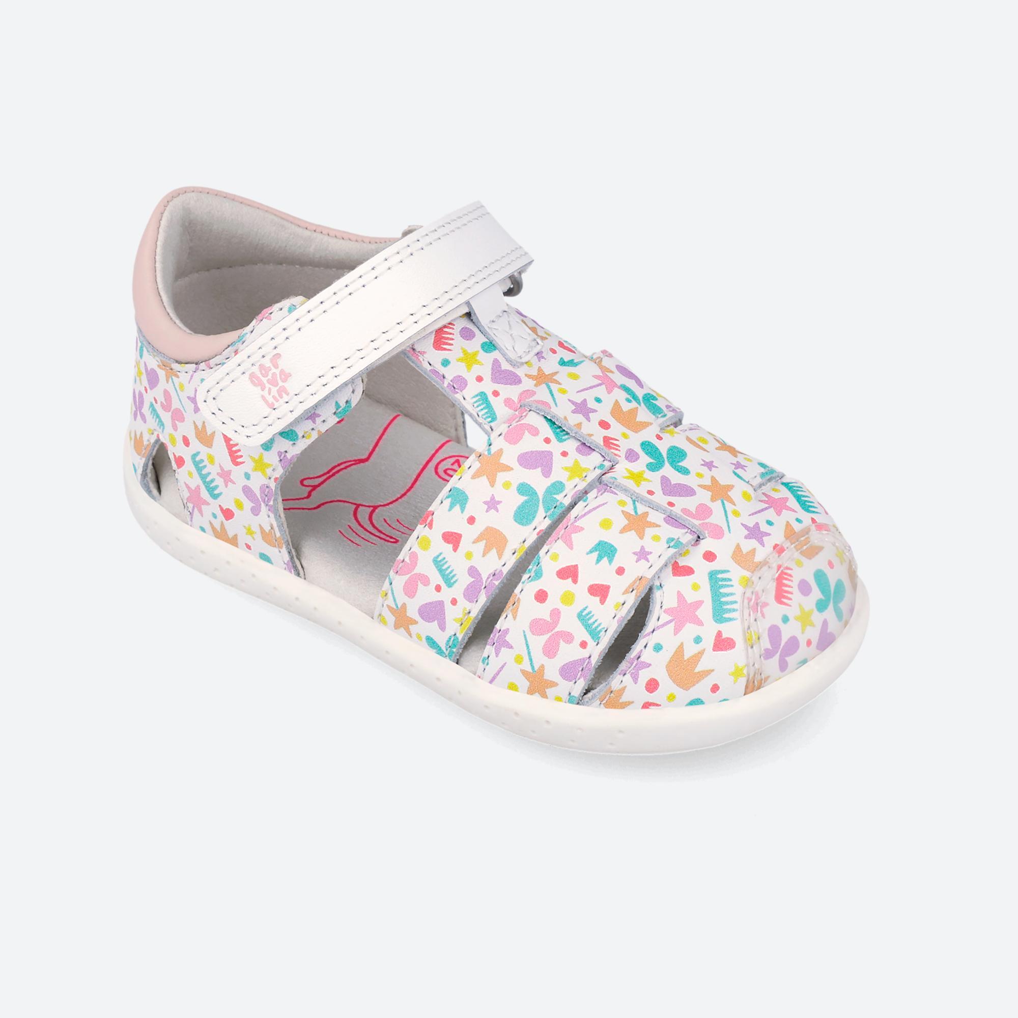 Sandálias Barefoot Bebé Garvalín 262326b Brancas com Velcro 4/7