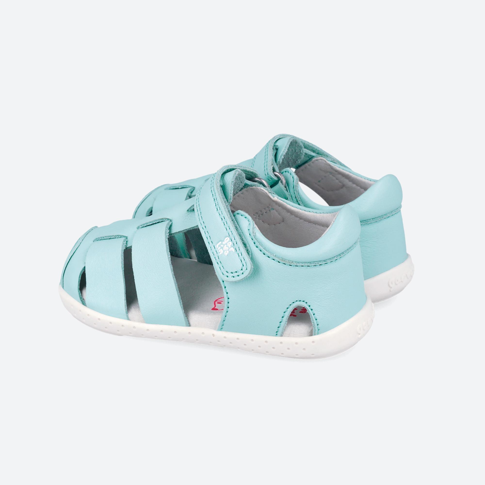 Sandalias Barefoot Niños Garvalín 252326G Celestes Cierre Adherente 5/7