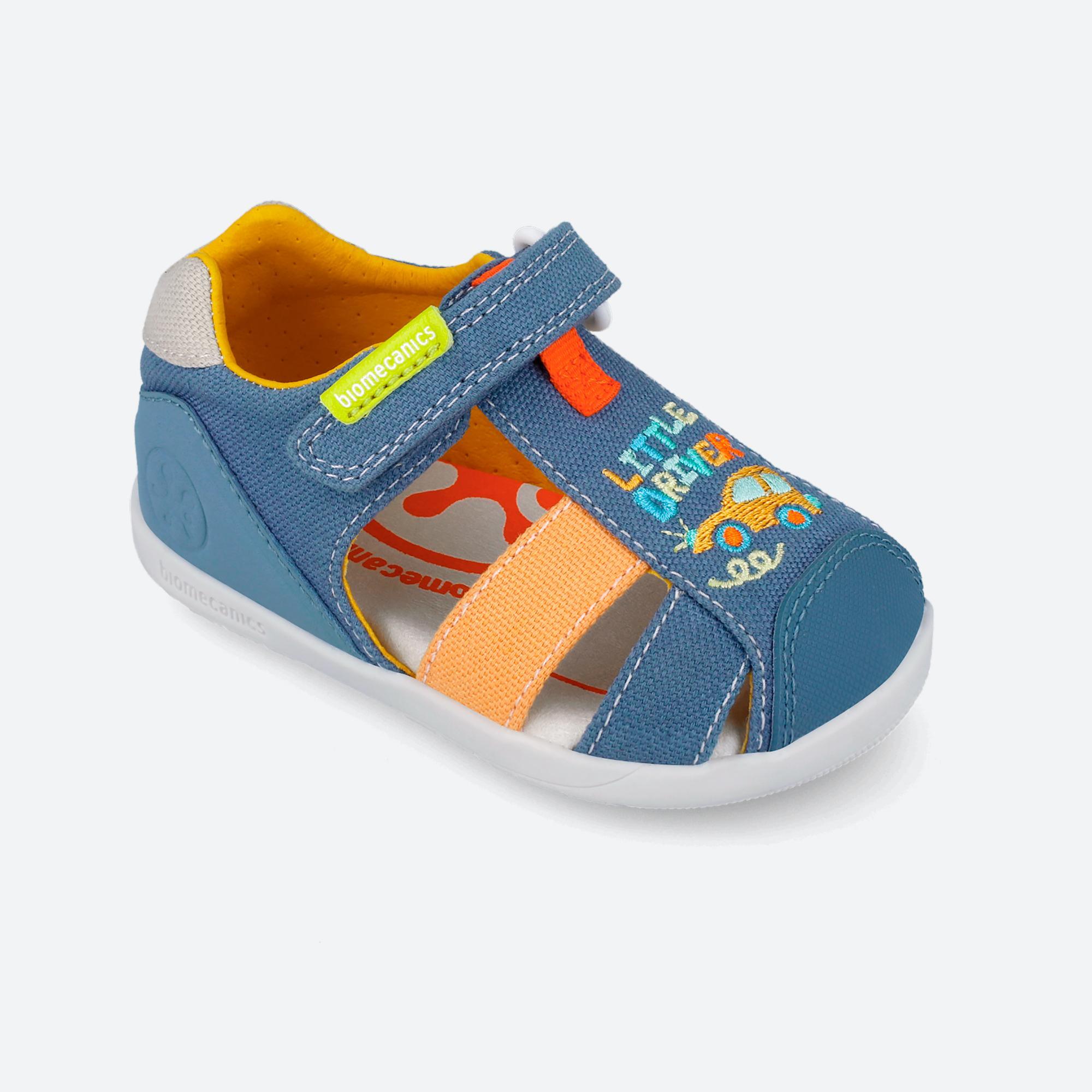 Sandálias Barefoot Bebé Biomecanics 262198a Azuis com Velcro 4/7