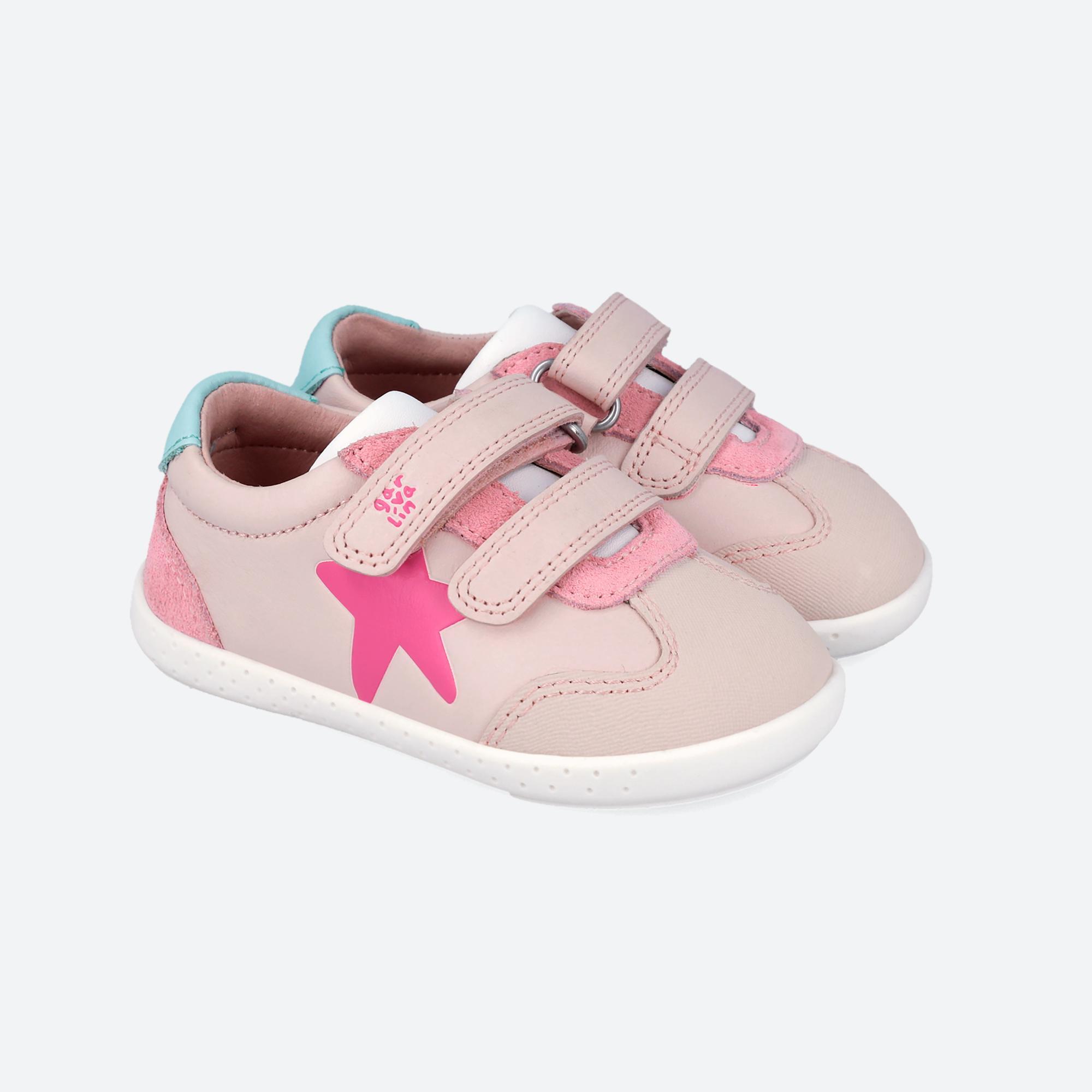 Sapatilhas Bebé Garvalín 262320d em Rosa com Velcro 2/7