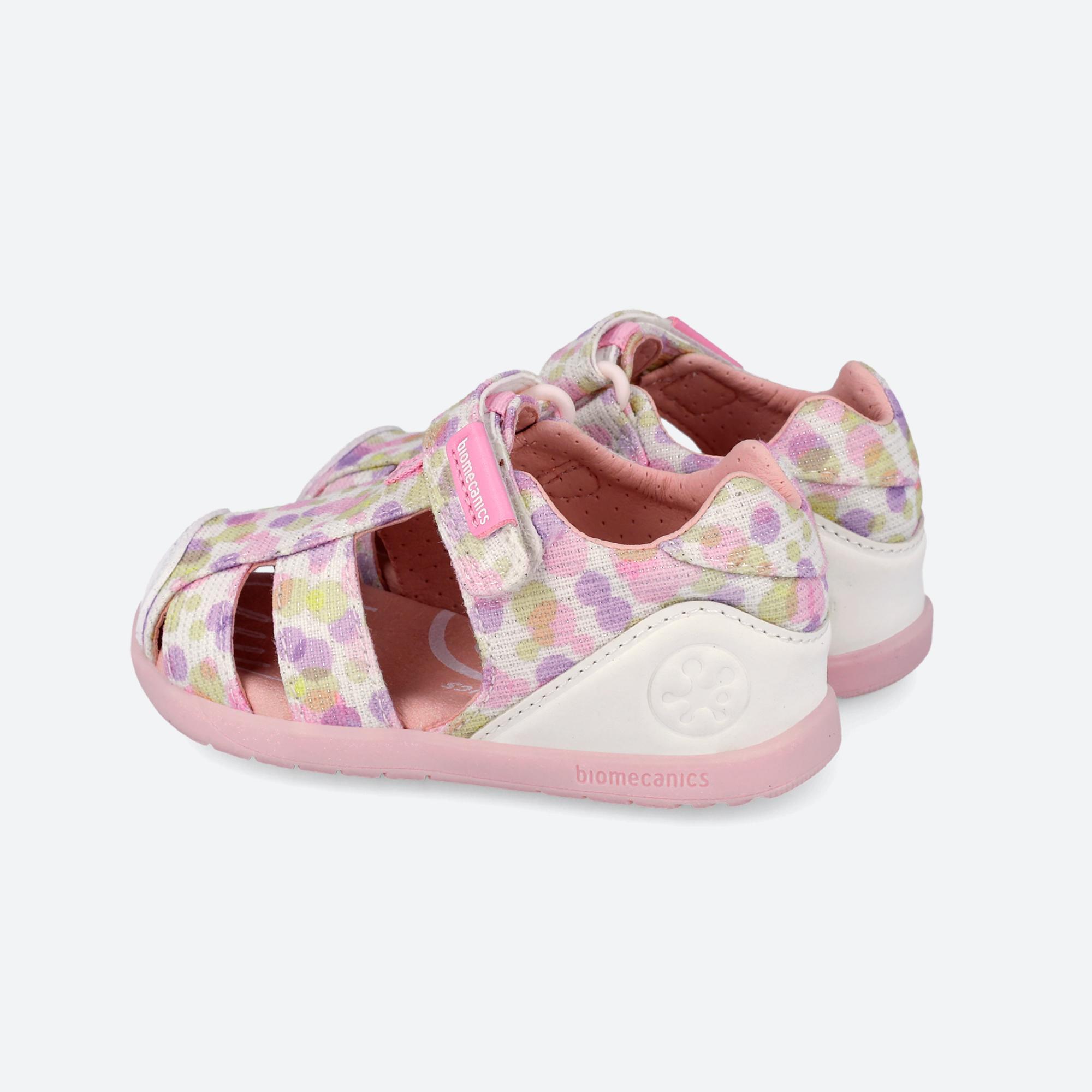 Sandálias Barefoot Bebé Biomecanics 262193b em Branco com Velcro 5/7