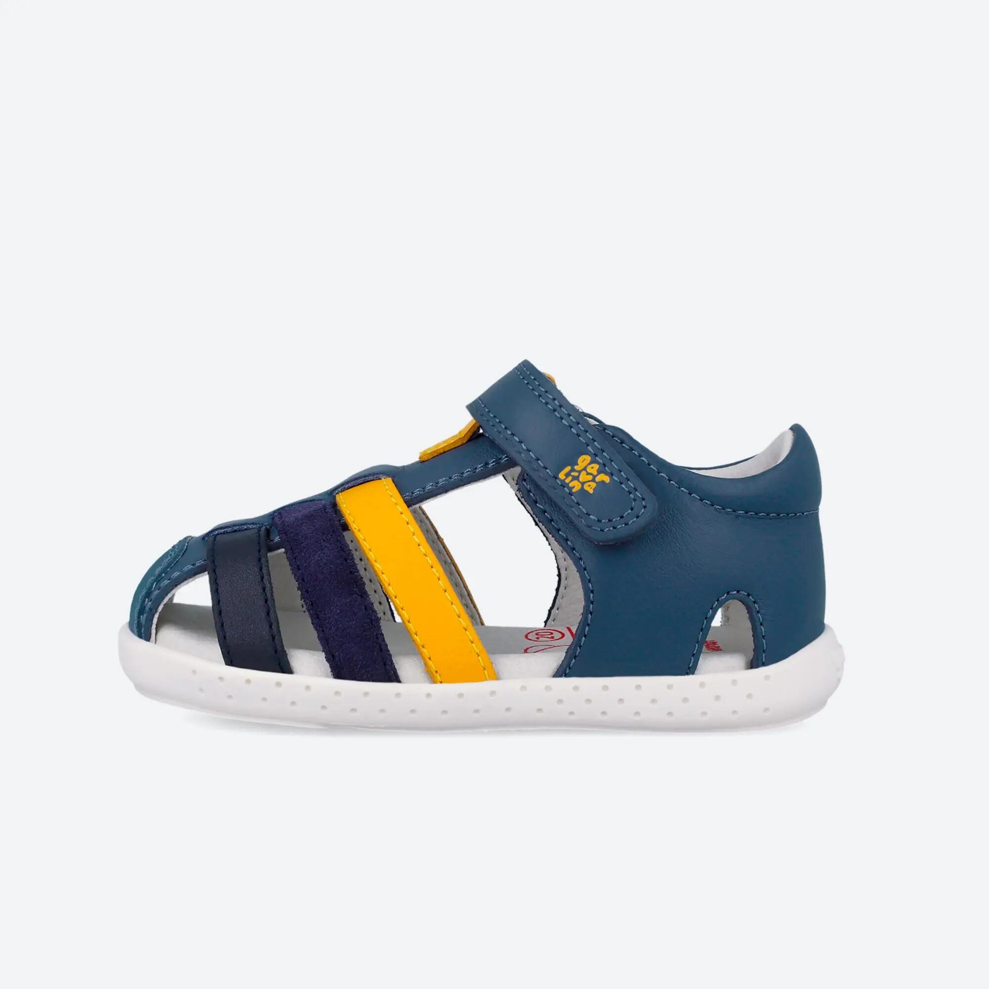 Sandálias Barefoot Bebé Garvalín 262325a em Azul com Velcro 6/7