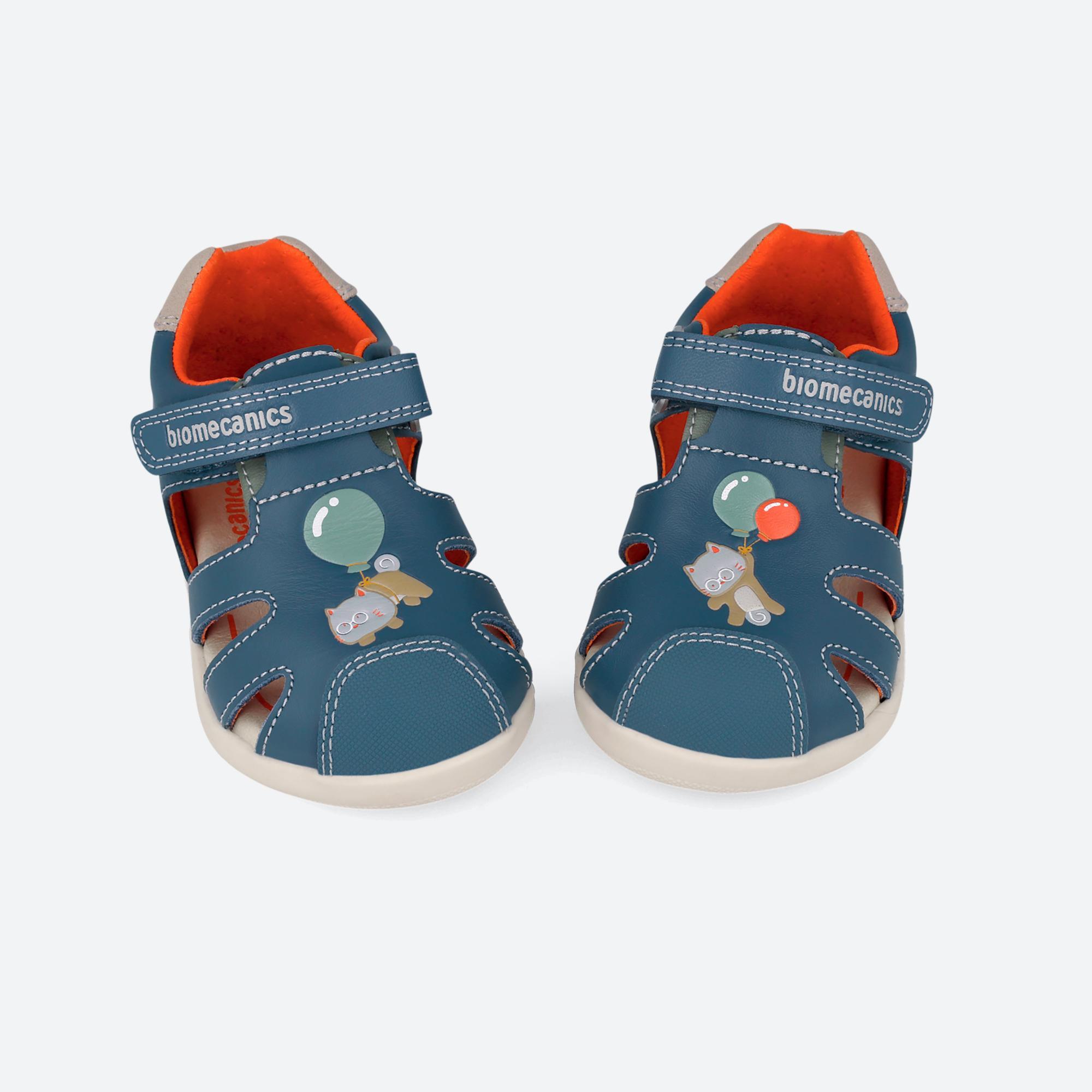 Sandalias Barefoot Bebé Biomecanics 262167A Azules Cierre Adherente 7/7
