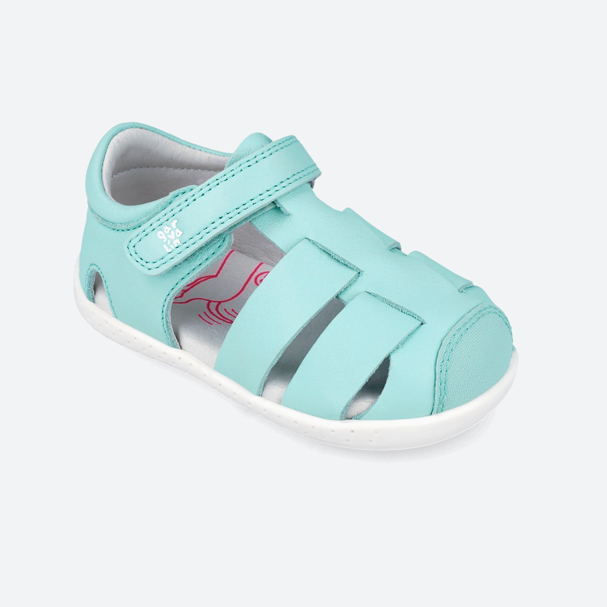 Sandalias Barefoot Niños Garvalín 252326G Celestes Cierre Adherente 4/7