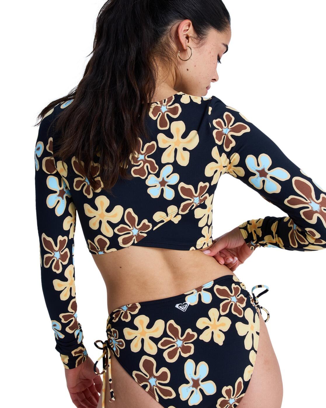 Lycra manches longues cropped THE BEACH BABE Noir Femme 2/4