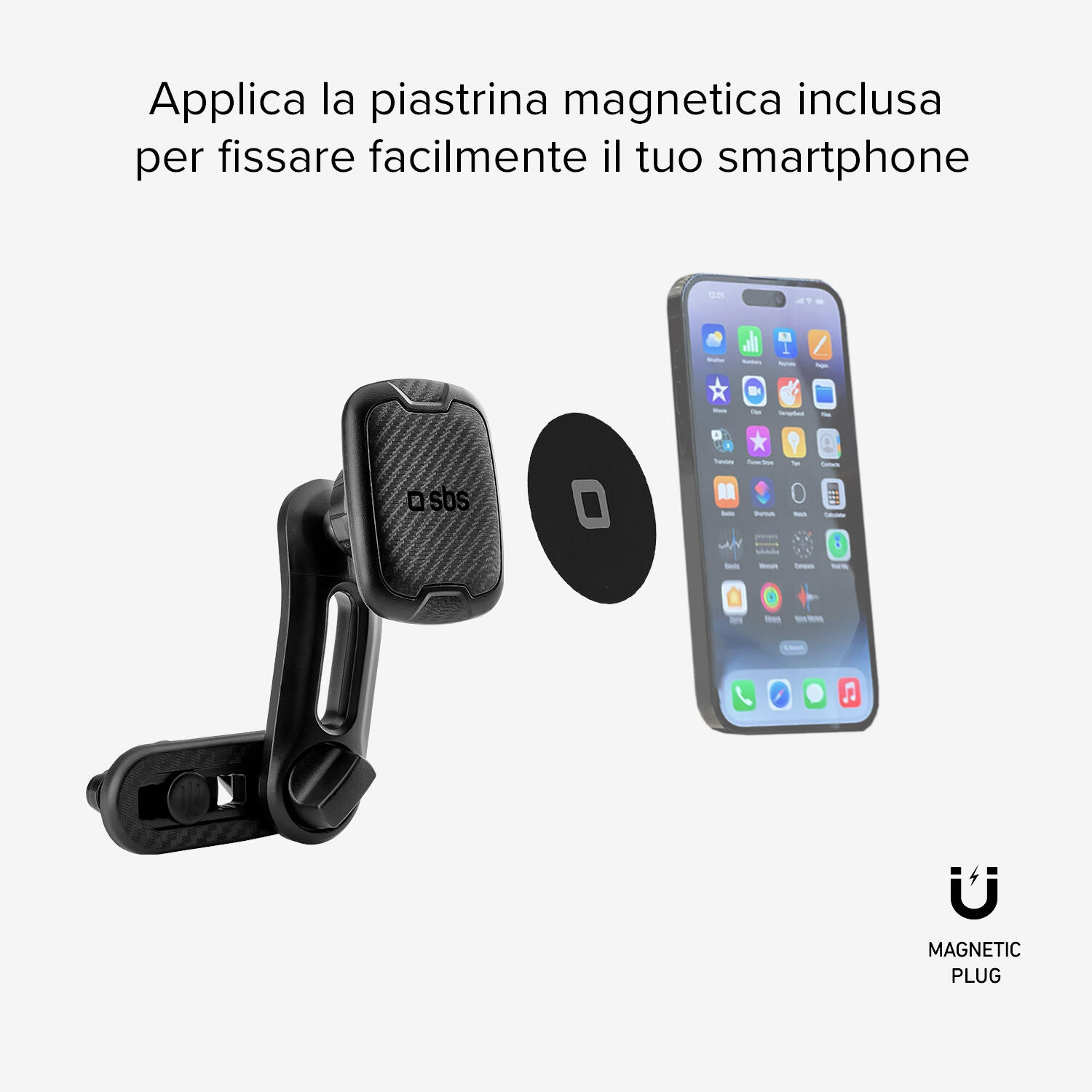 Supporto Auto Magnetico Ultra Stabile per Smartphone, Ruotabile e a Doppia Clip 5/5