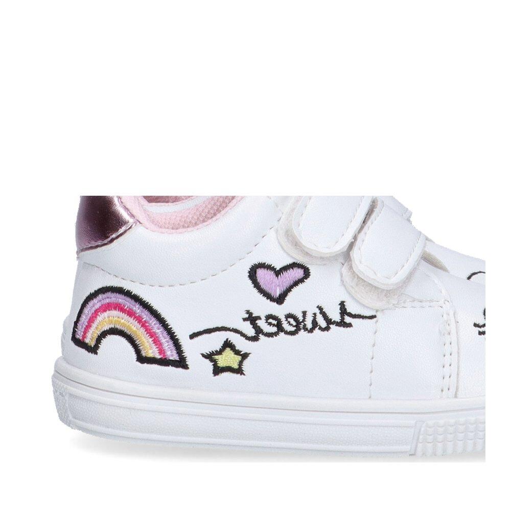 Deportivas Casual Niña Suela Plana - Modelo Rbs-2820 Blanco 6/6