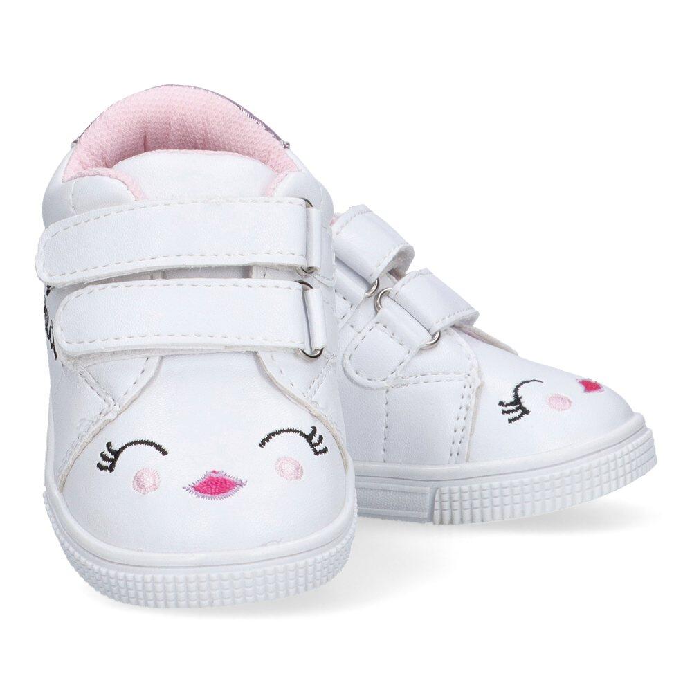 Deportivas Casual Niña Suela Plana - Modelo Rbs-2820 Blanco 5/6