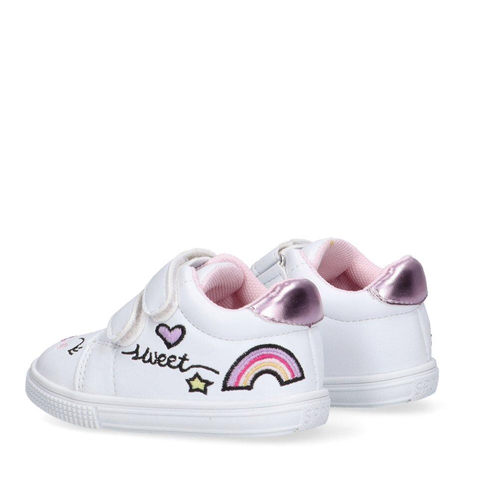 Deportivas Casual Niña Suela Plana - Modelo Rbs-2820 Blanco 4/6