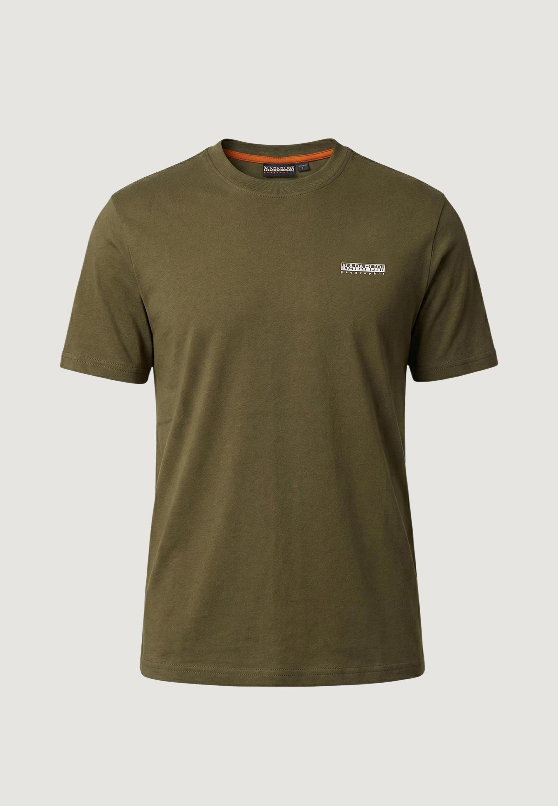 t-shirt crop top S-SMALL BOX SS HOMME olive verte 5/5