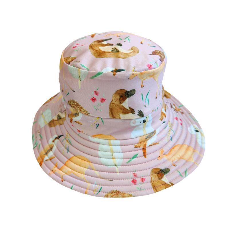Little E and Co Reversible Swim Hat - Aus Animals