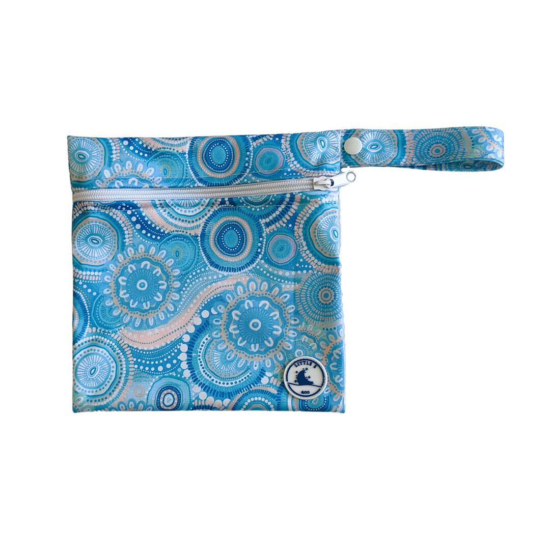 Little E and Co Reusable Mini wet Bag - Called Home to the Ocean