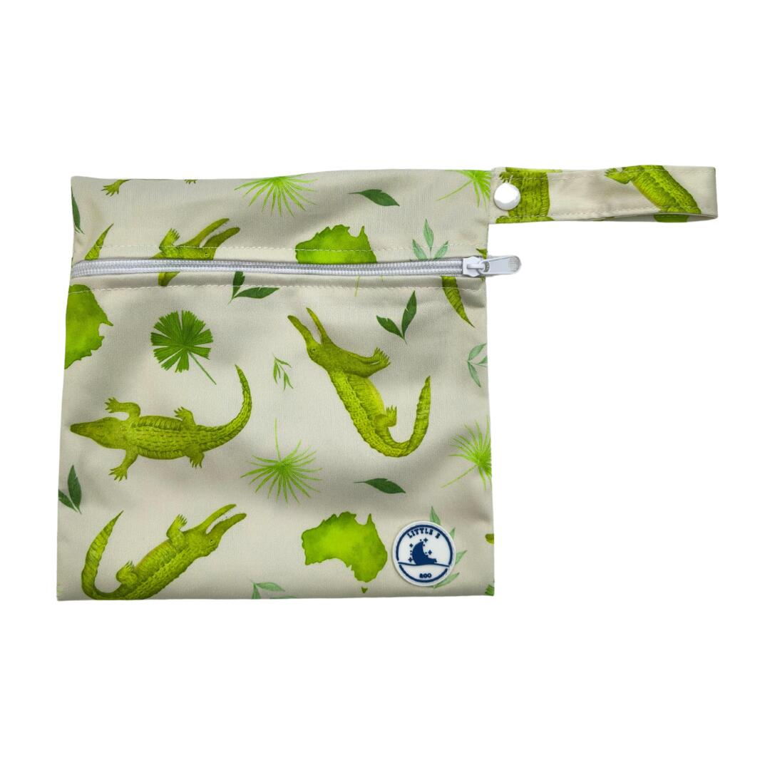 Little E & Co Reusable Mini Wet Bag - Crocodiles