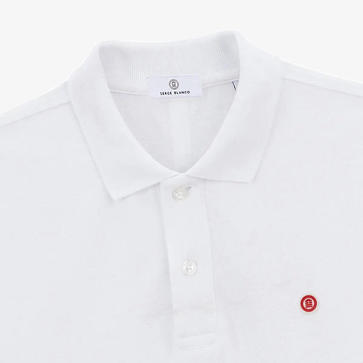 Polo manches courtes Laxton en coton maille piquée blanc 4/5