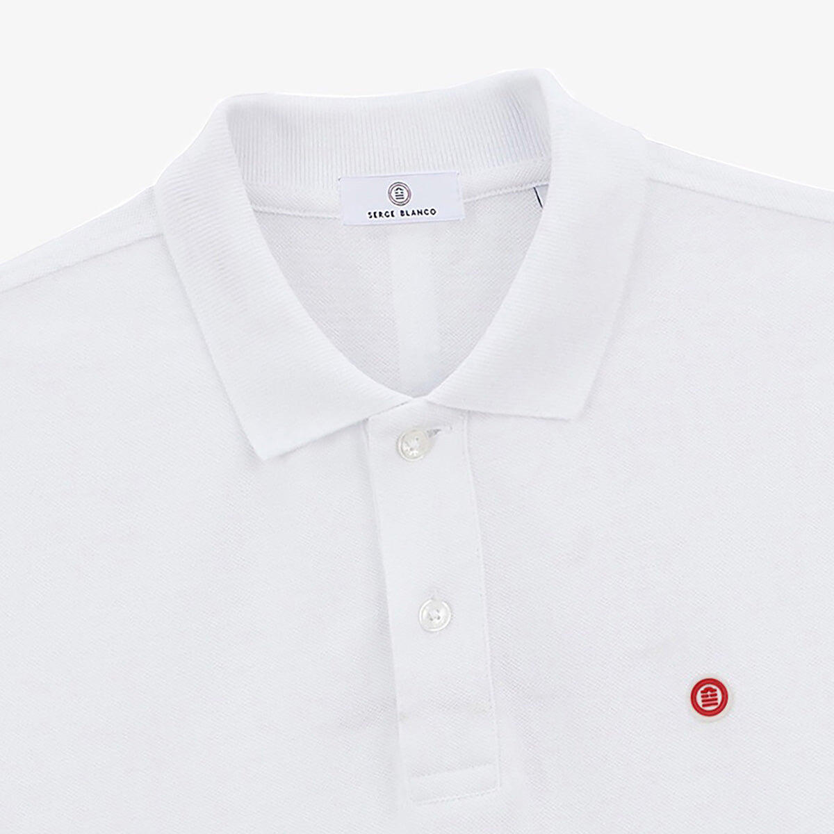 Polo de manga corta Laxton de algodón piqué blanco 4/5