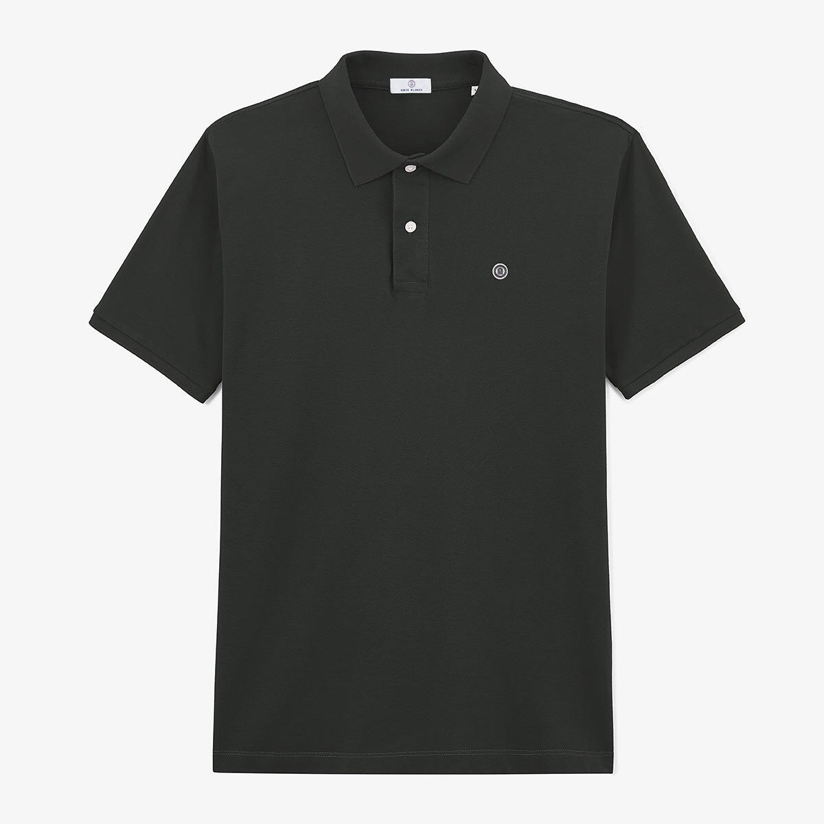 Polo a maniche corte Laxton in cotone piqué grigio antracite 3/5