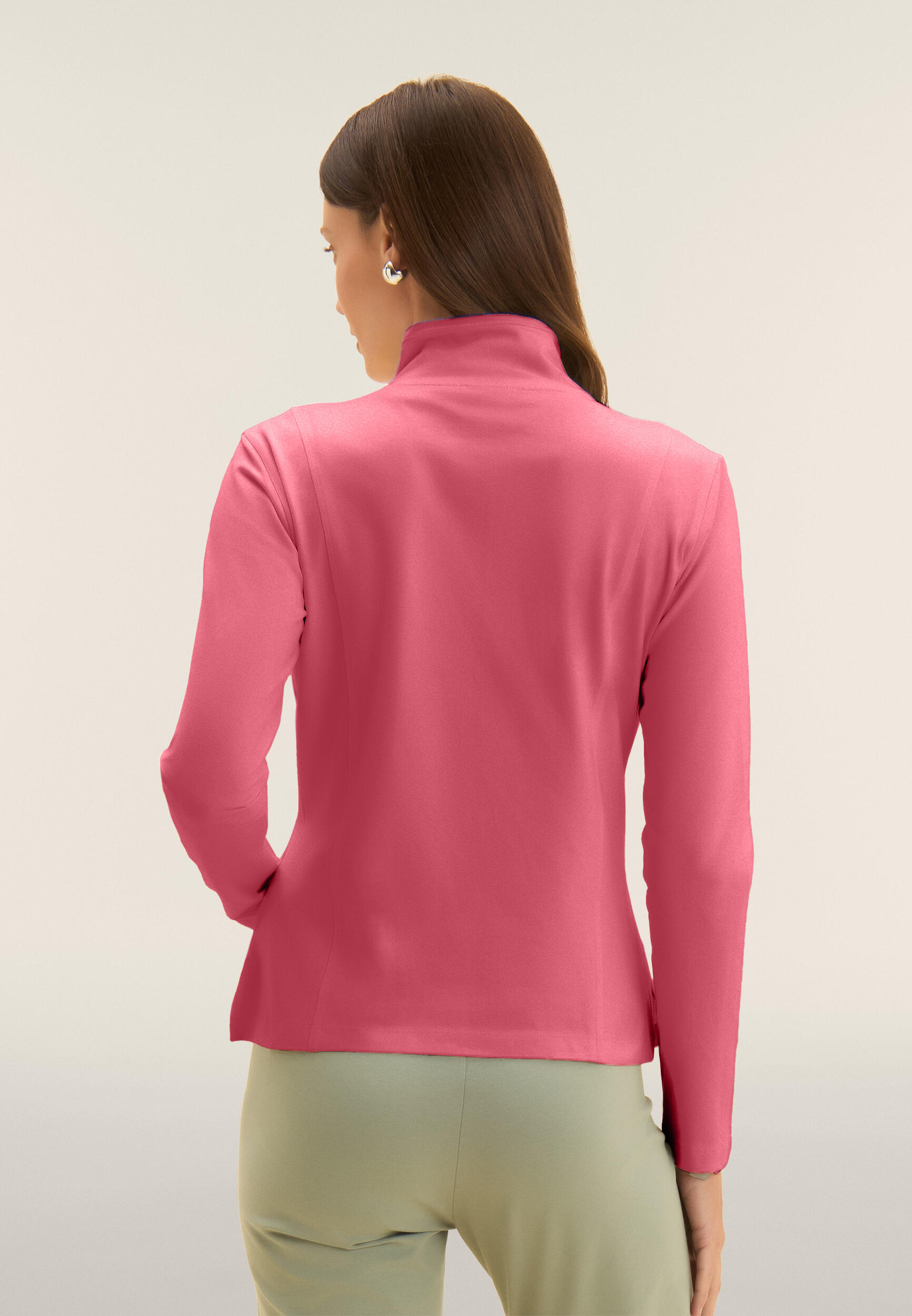 Sweat-shirt zippé et col montant, logo FREDDY sur la manche 3/4