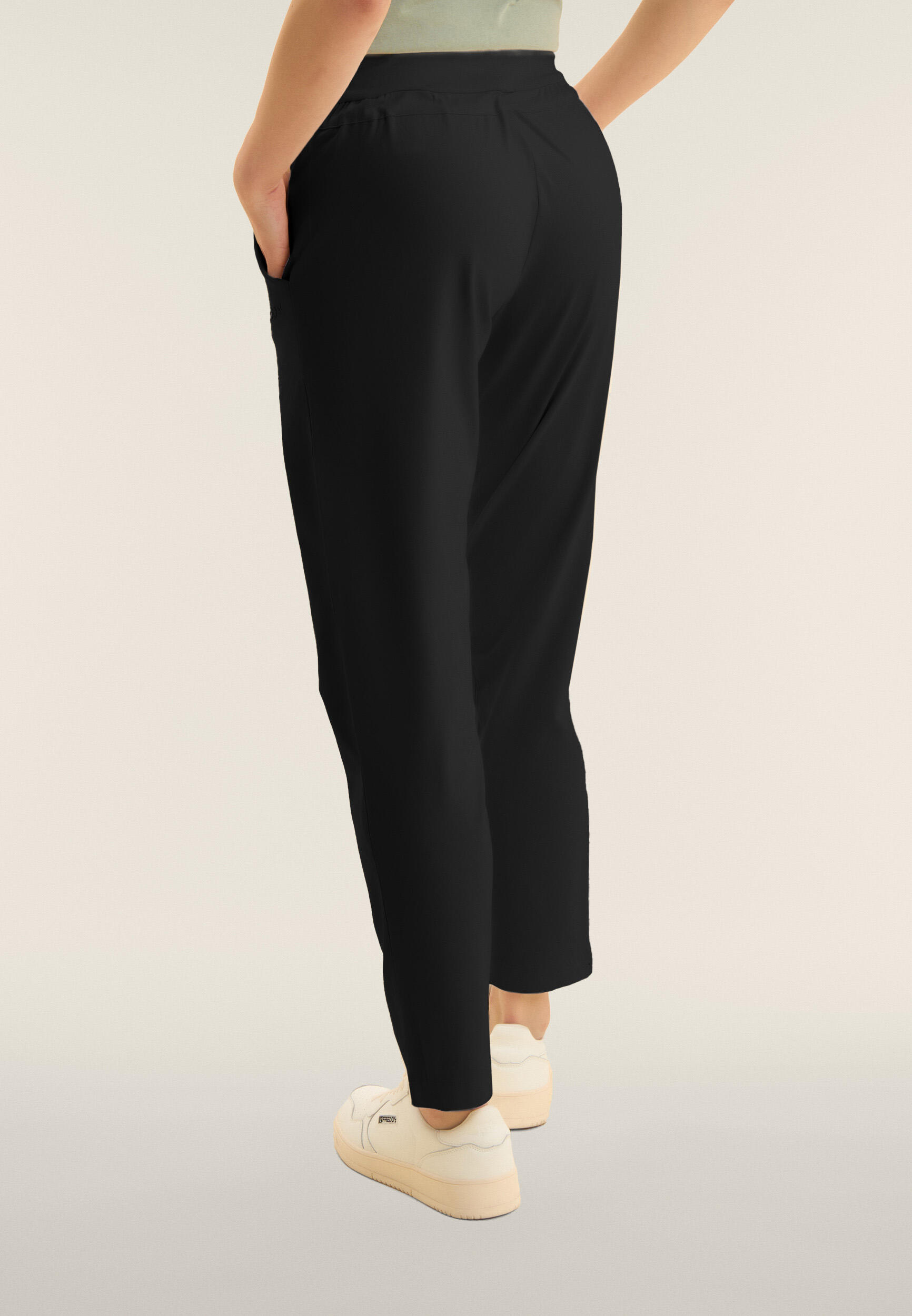 Pantalon de sport avec cordon de serrage en jersey élastique 3/4