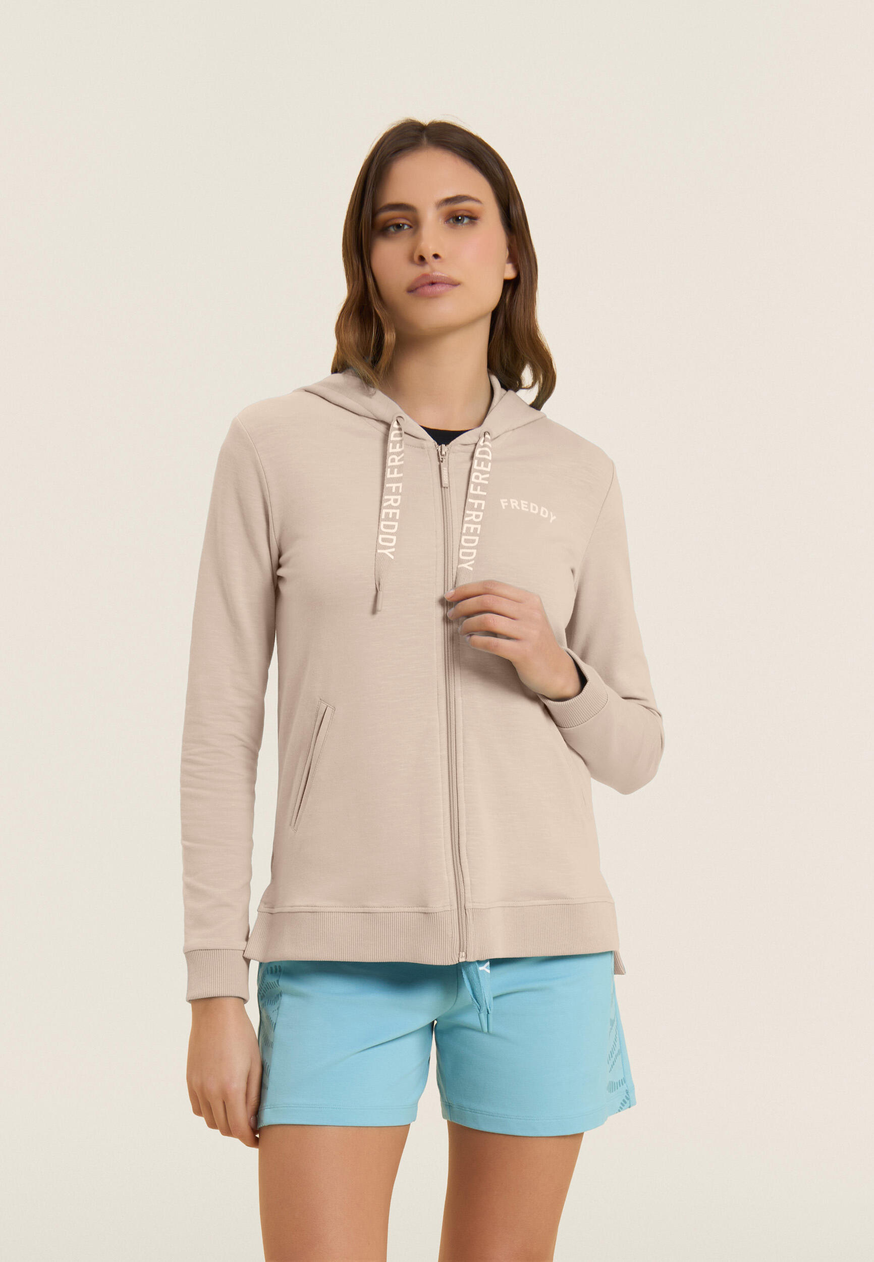 Sudadera con cremallera y capucha FREDDY con cremallera y cordón de ajuste 2/5