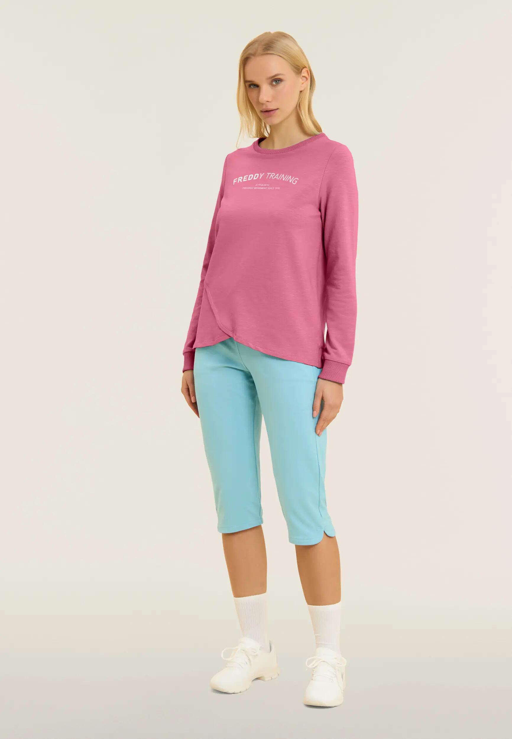 Sweatshirt met ronde hals en gekruiste voorkant 5/7