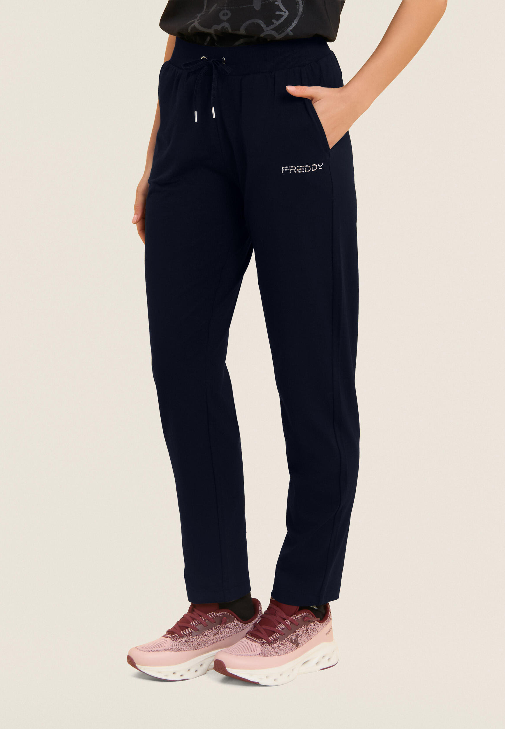 Pantaloni Sportivi Regular con Vita in Costina e Logo FREDDY 2/5