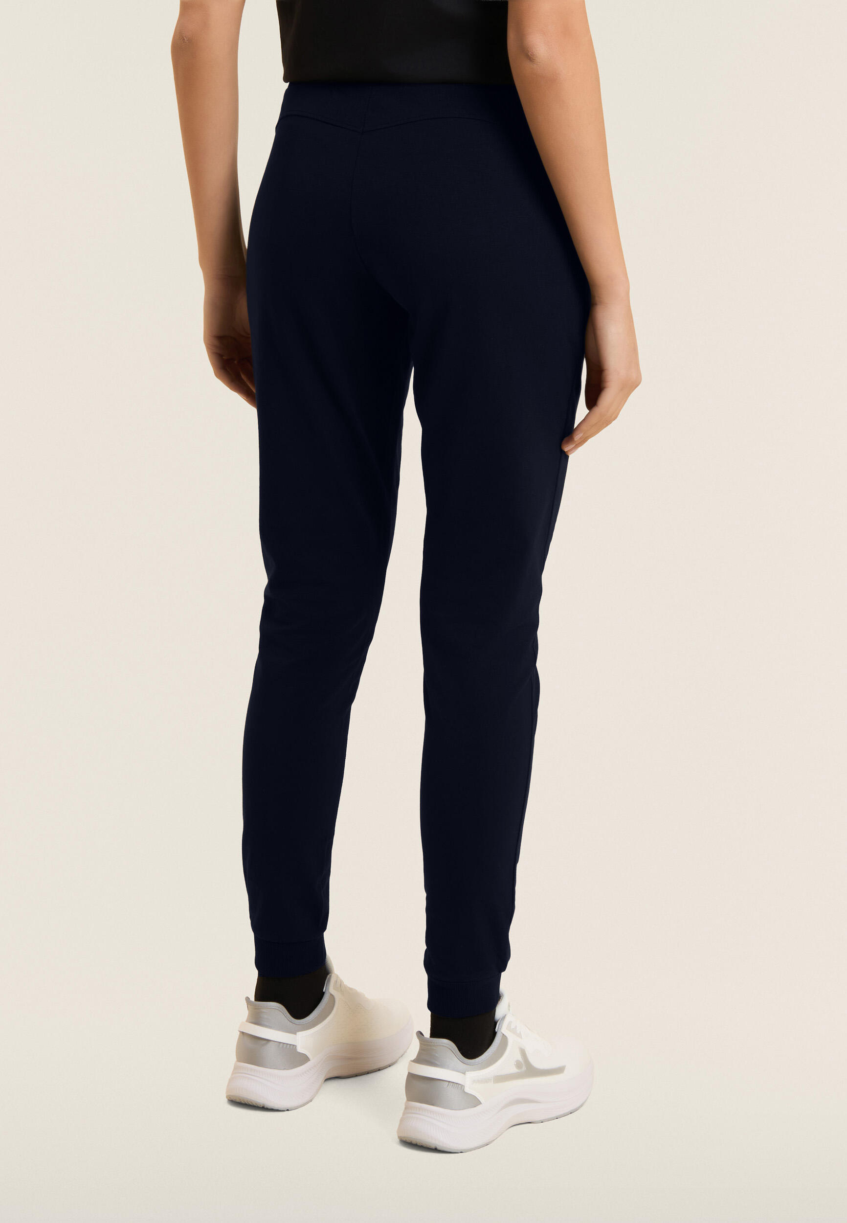 Pantaloni Sportivi con Polsini e Vita in Costina 3/5