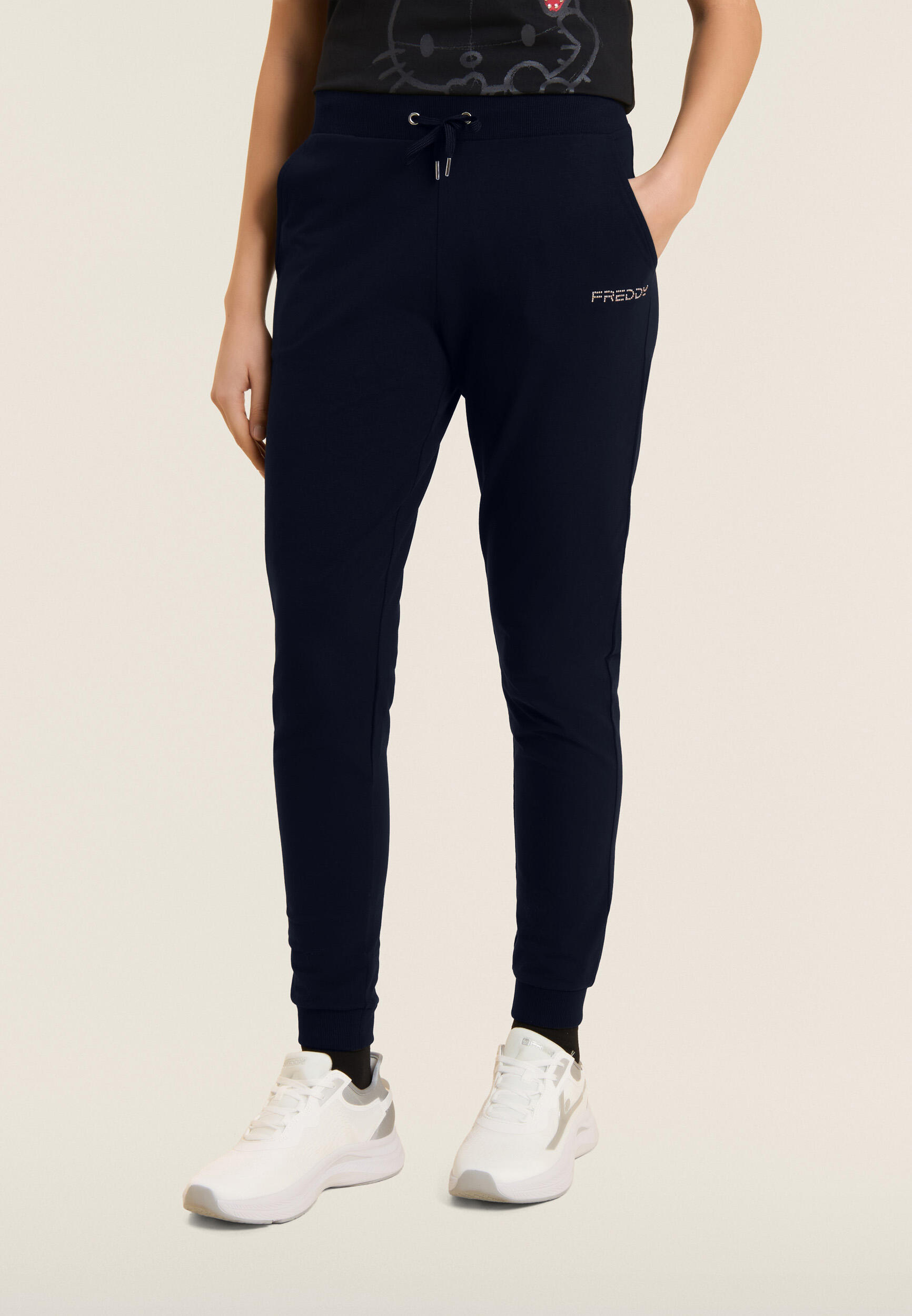 Pantaloni Sportivi con Polsini e Vita in Costina 2/5