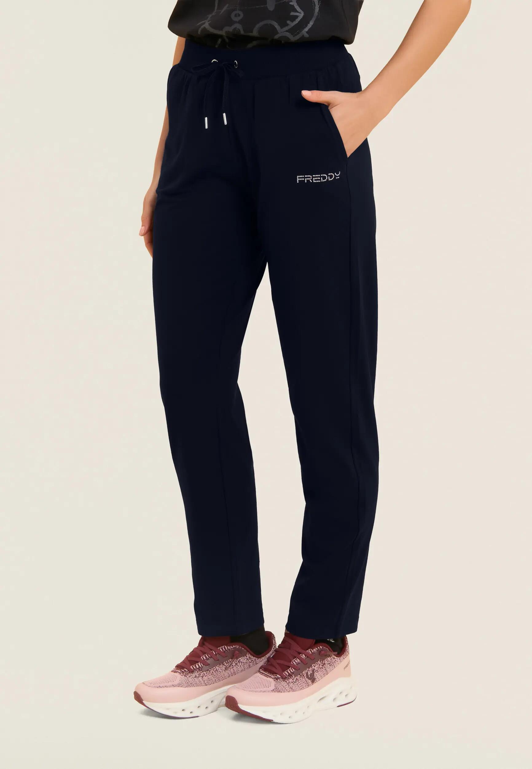 Pantaloni Sportivi Regular con Vita in Costina e Logo FREDDY 2/7