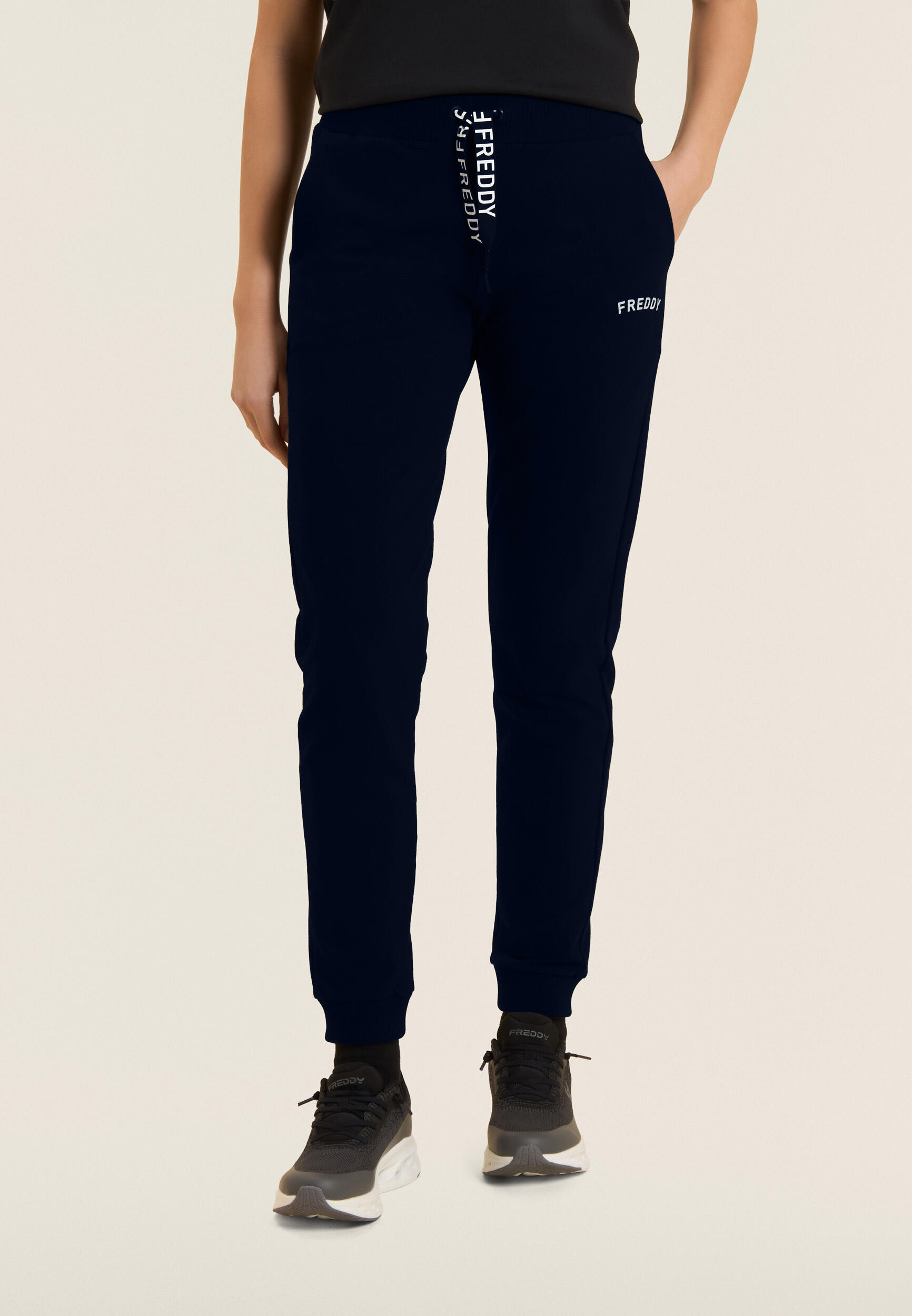 Pantaloni con Polsini in Costina e Logo FREDDY su coulisse 2/5