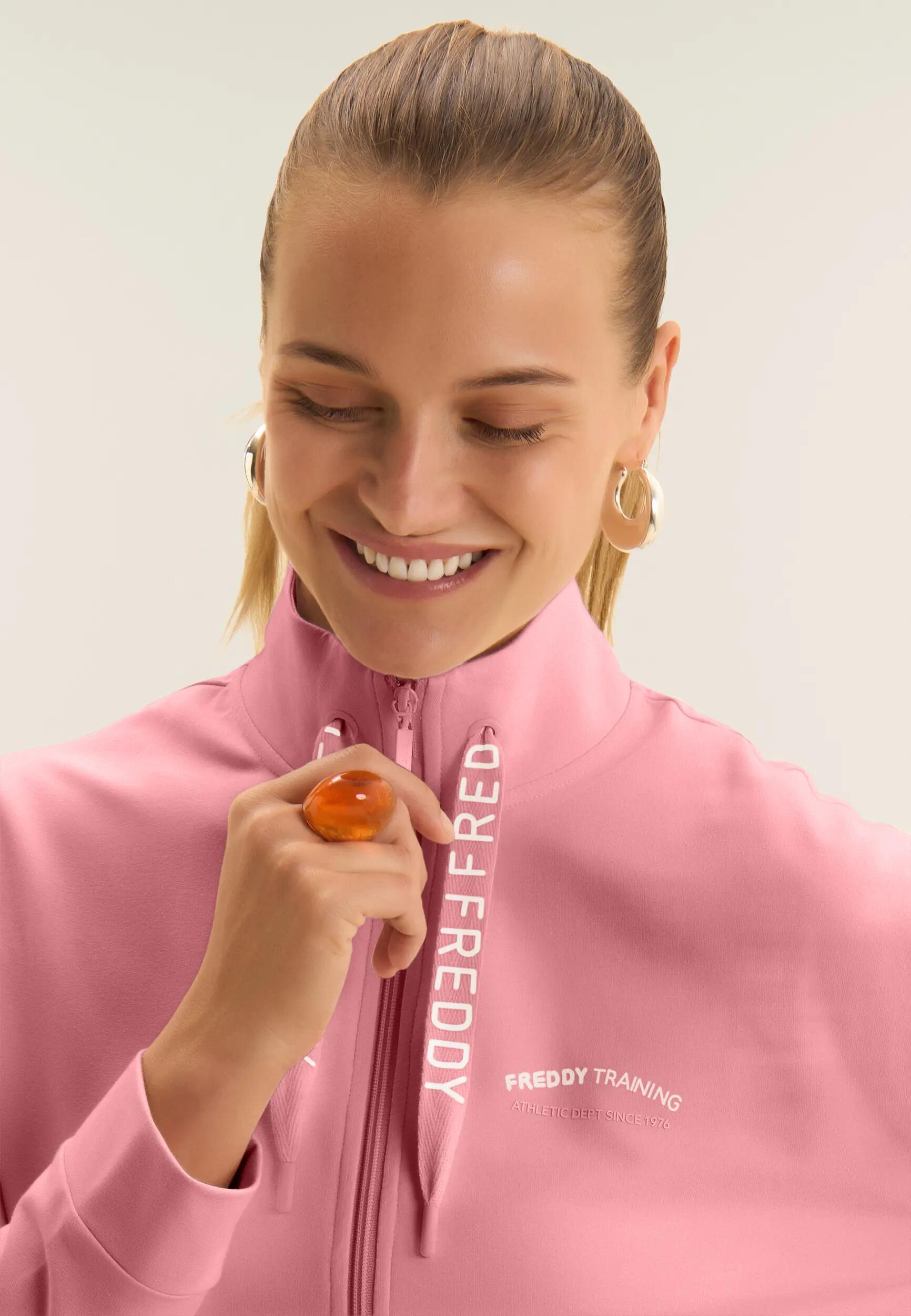 Felpa Zip e Collo Alto con Fondo asimmetrico 4/6
